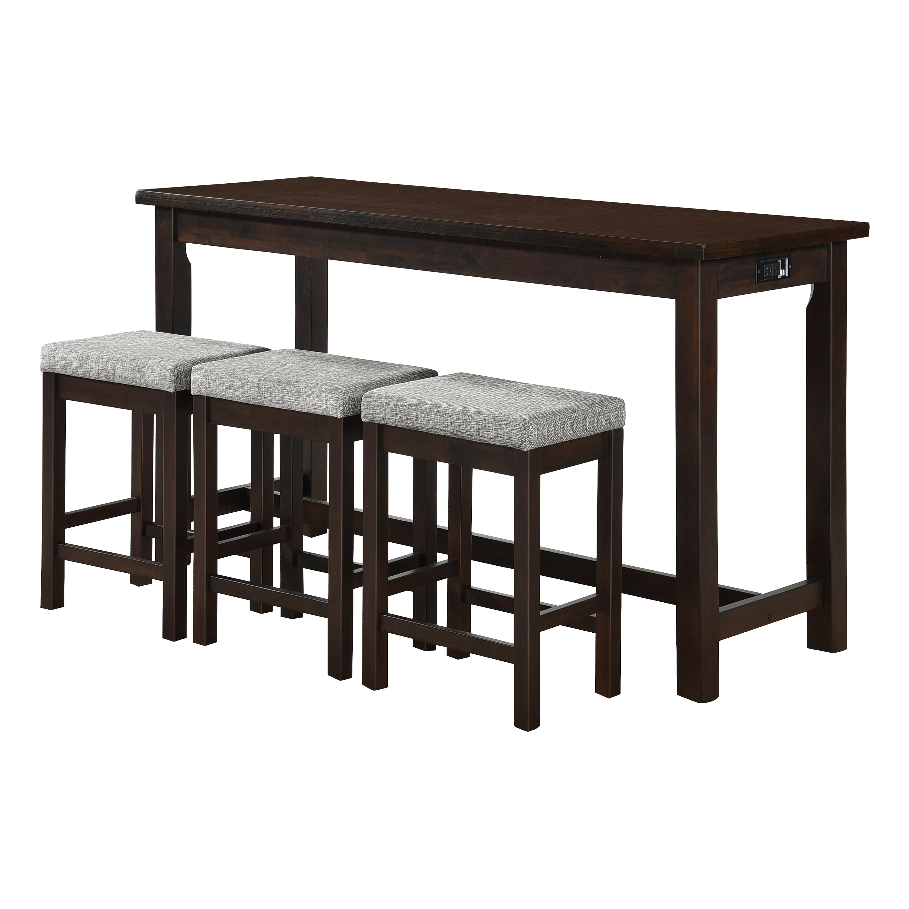 Connected Espresso 4-Piece Counter Height Set - 5713ES - Bien Home Furniture & Electronics