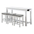 Connected White 4-Piece Pack Counter Height Set - 5713WT - Bien Home Furniture & Electronics