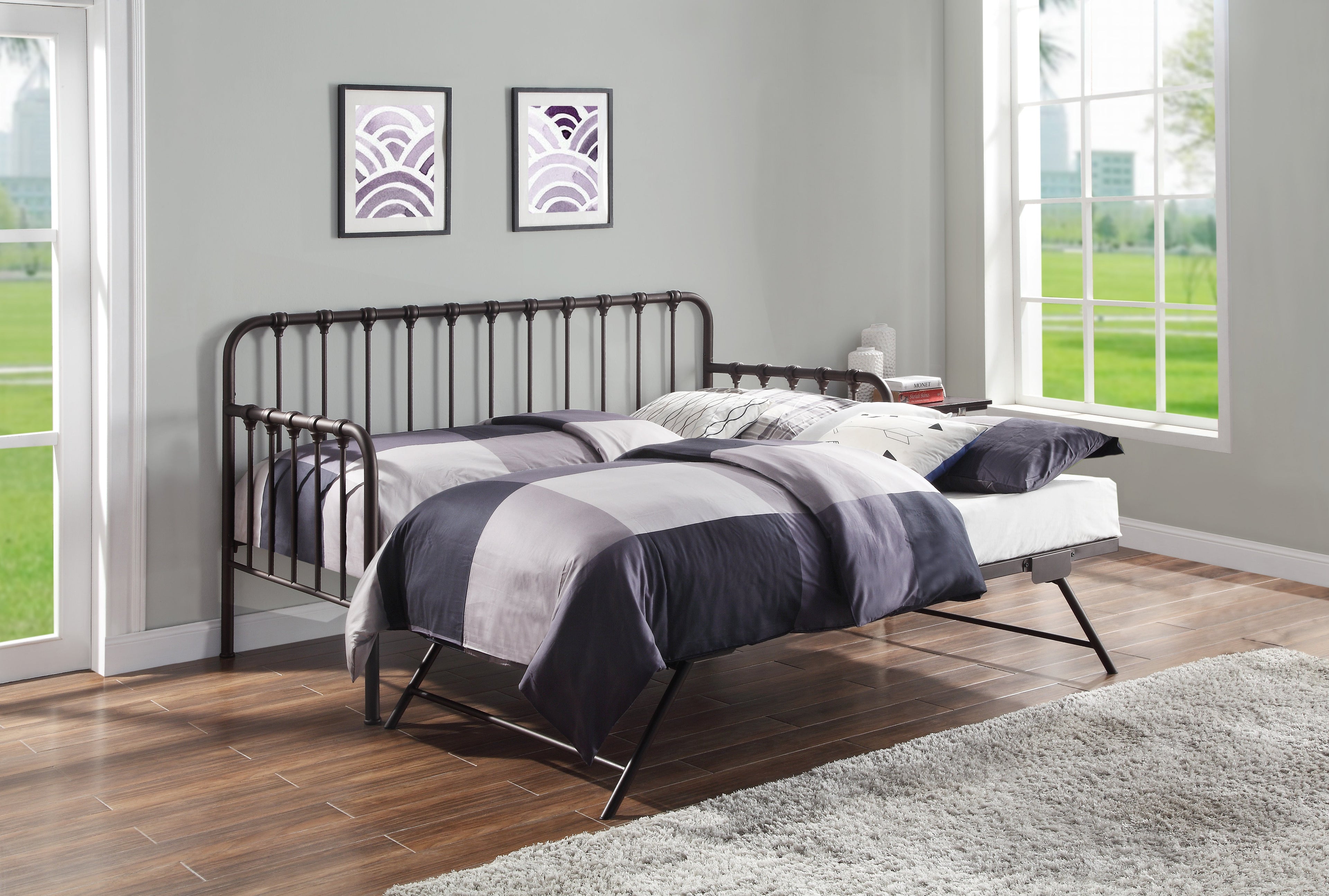 Constance Dark Bronze Daybed With Lift-Up Trundle - 4983DZ-NT - Bien Home Furniture & Electronics