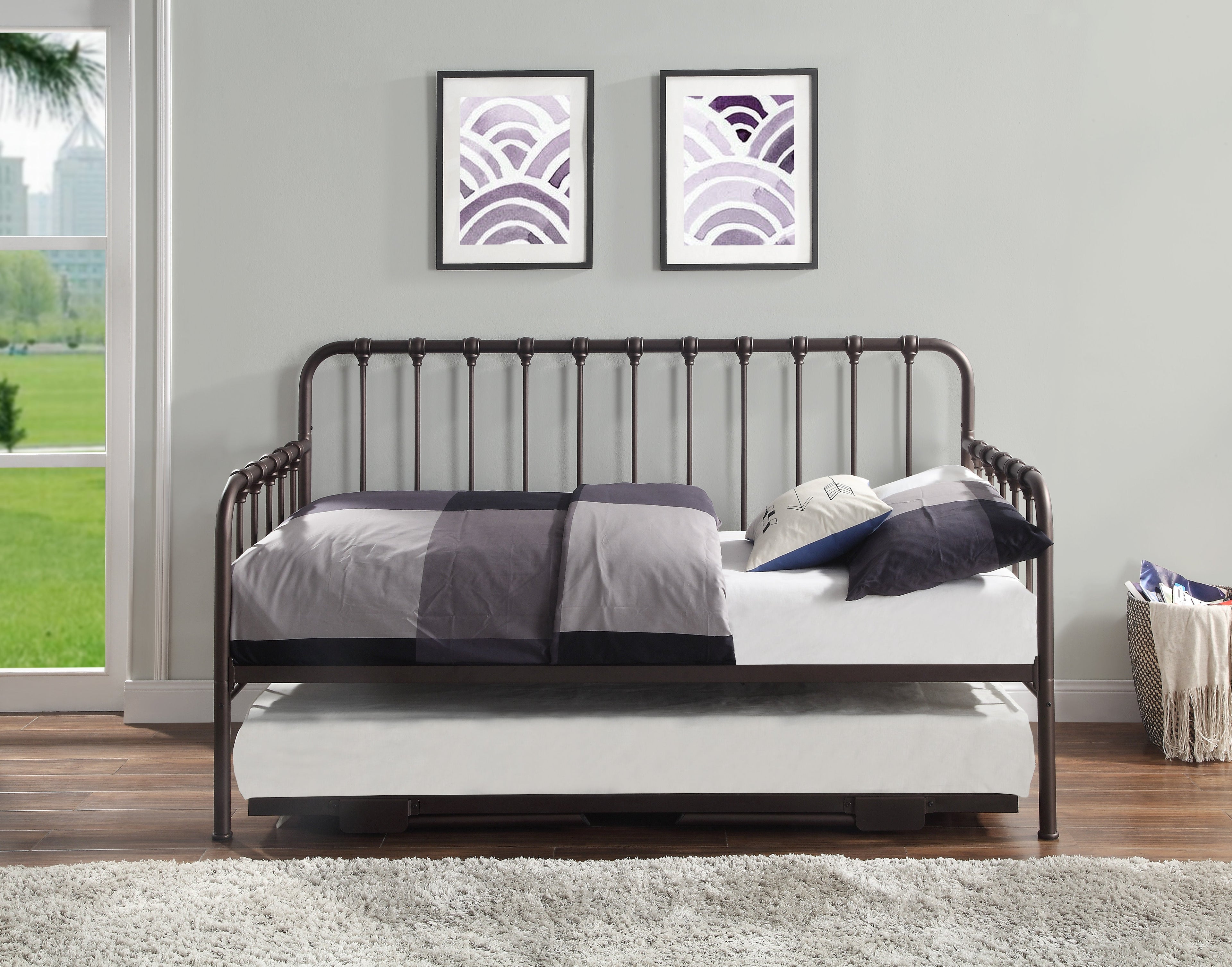 Constance Dark Bronze Daybed With Lift-Up Trundle - 4983DZ-NT - Bien Home Furniture & Electronics
