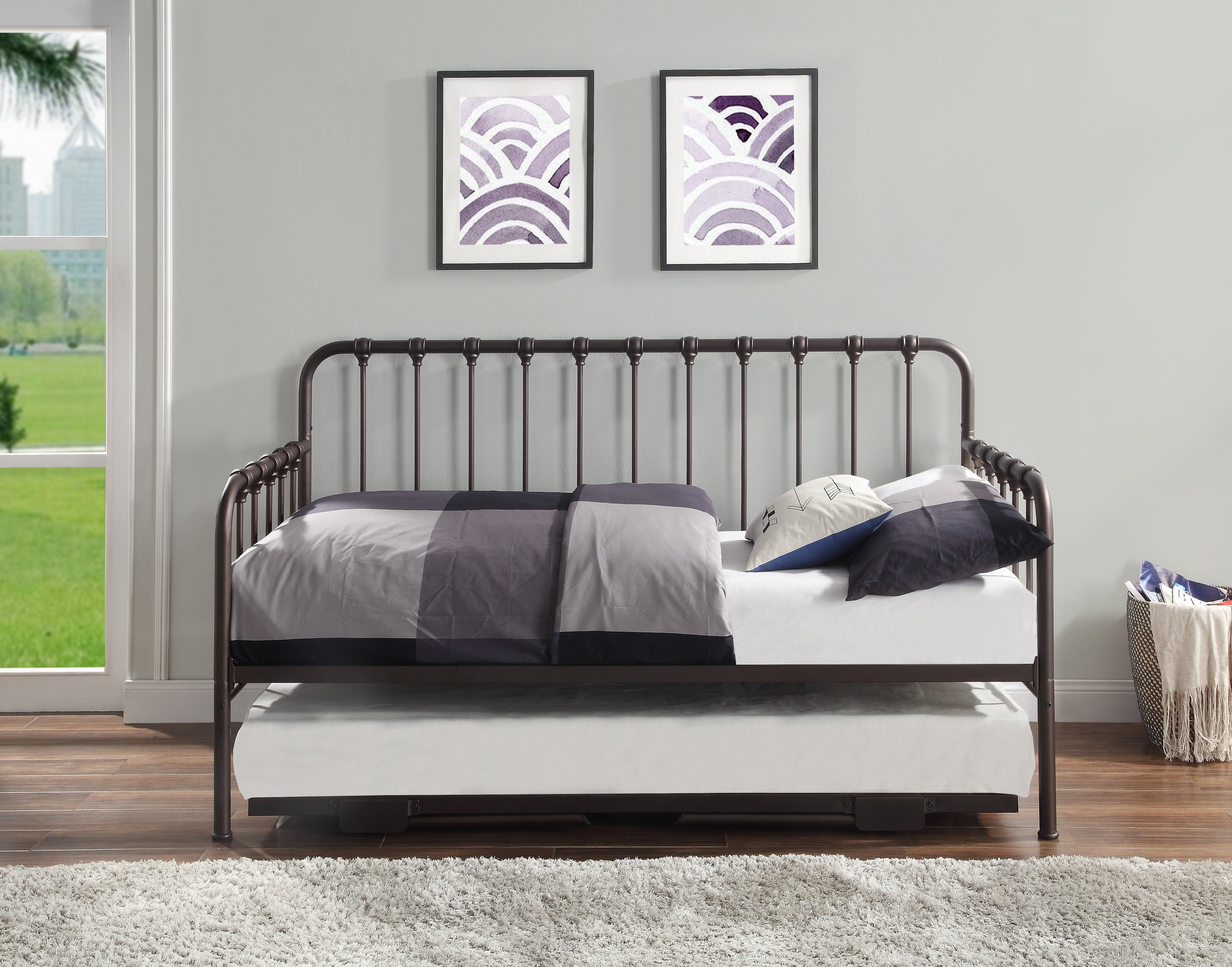 Constance Dark Bronze Daybed With Lift-Up Trundle - 4983DZ-NT - Bien Home Furniture &amp; Electronics