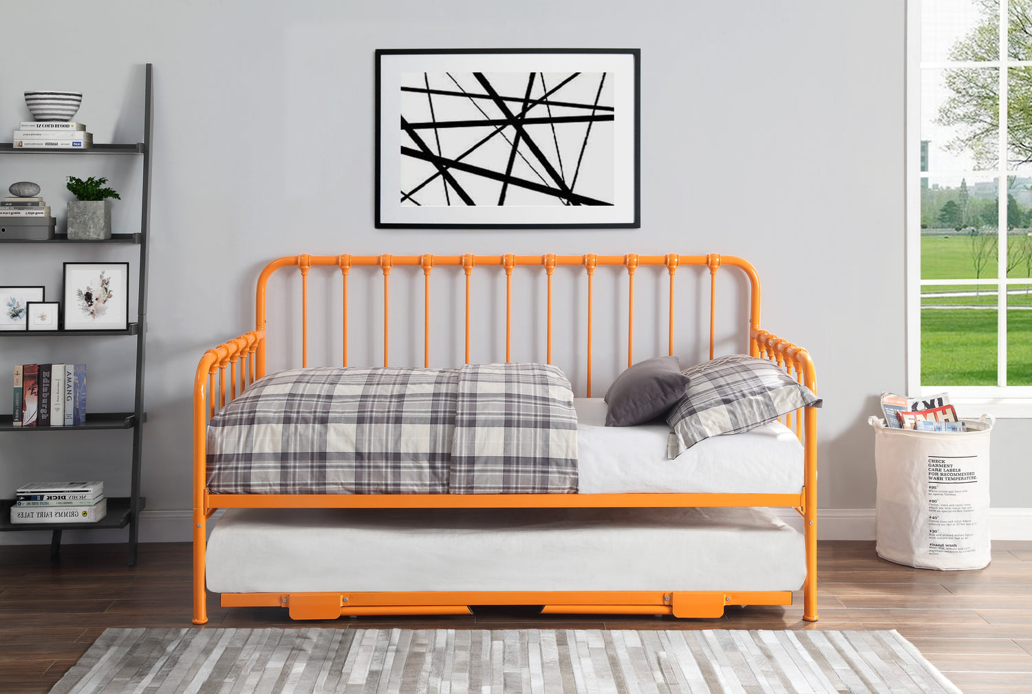 Constance Orange Daybed With Lift-Up Trundle - 4983RN-NT - Bien Home Furniture & Electronics