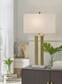 Coopermen Gold Finish/White Table Lamp (Set of 2) - L204534 - Bien Home Furniture & Electronics