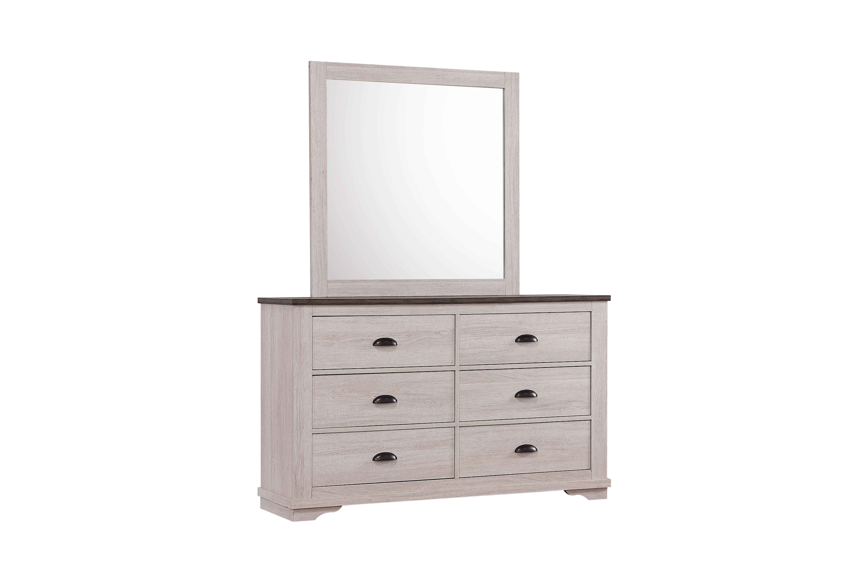Coralee Chalk/Gray Bedroom Mirror (Mirror Only) - B8130-11 - Bien Home Furniture &amp; Electronics