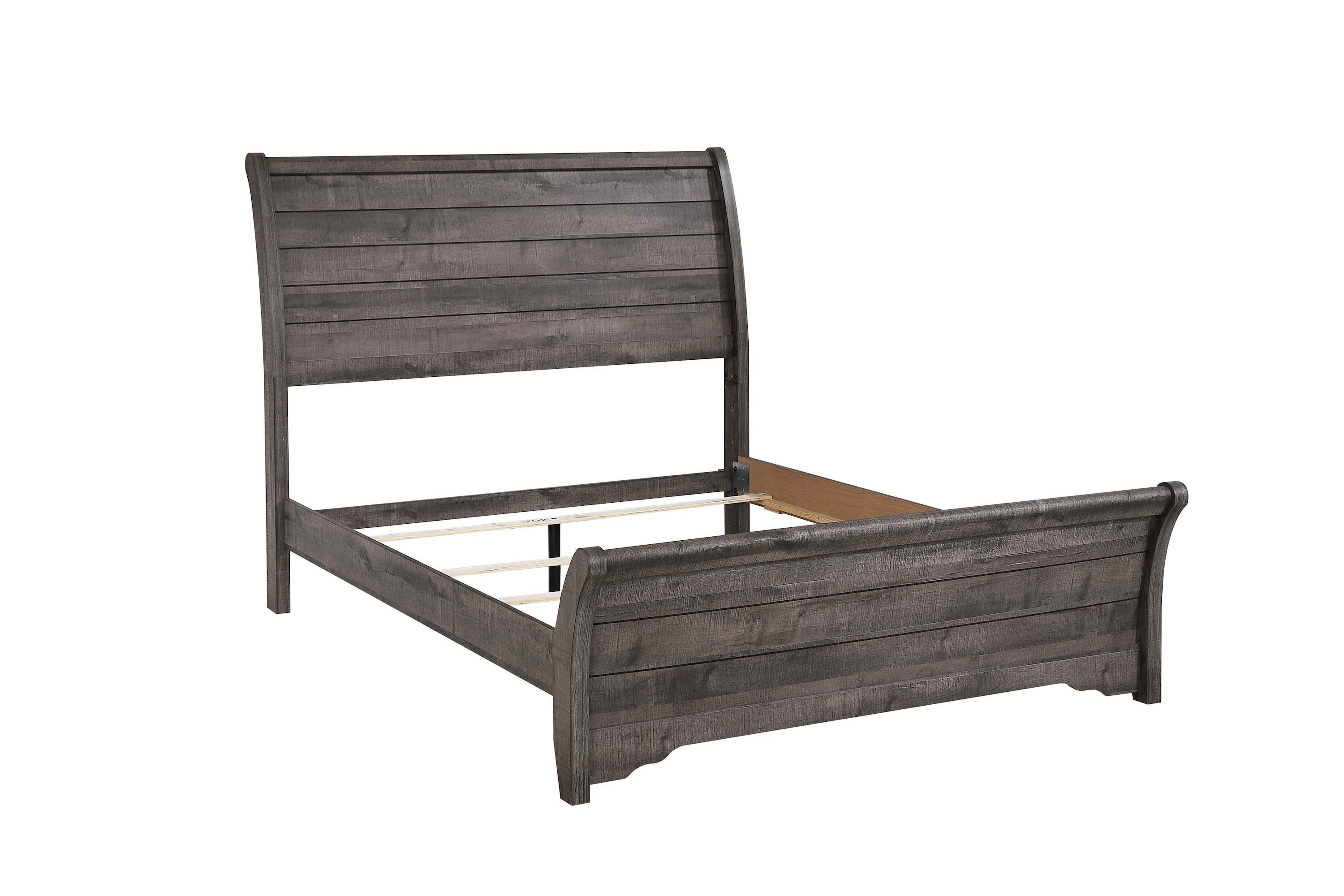 Coralee Gray Queen Sleigh Bed - SET | B8100-Q-HB | B8100-Q-FB | B8100-KQ-RAIL - Bien Home Furniture & Electronics