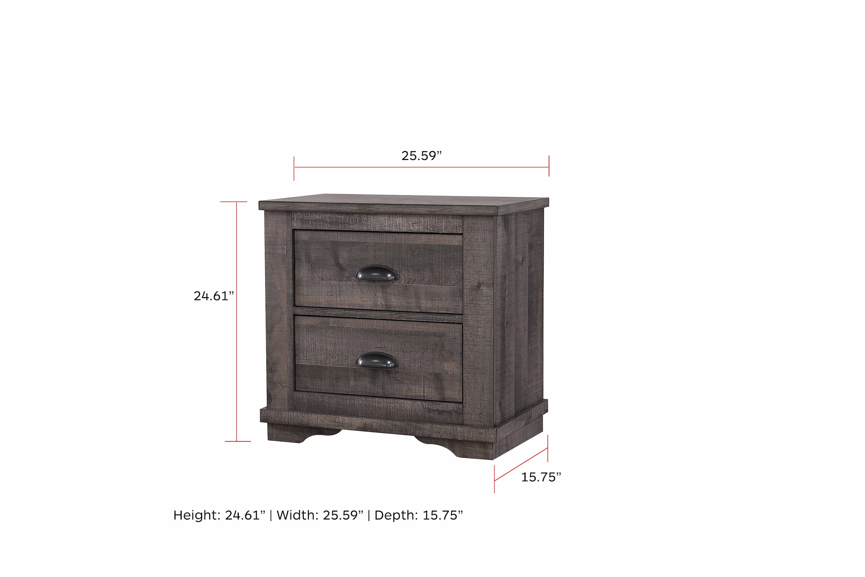 Coralee Gray Sleigh Bedroom Set - SET | B8100-K-HB | B8100-K-FB | B8100-KQ-RAIL | B8100-1 | B8100-11 - Bien Home Furniture & Electronics