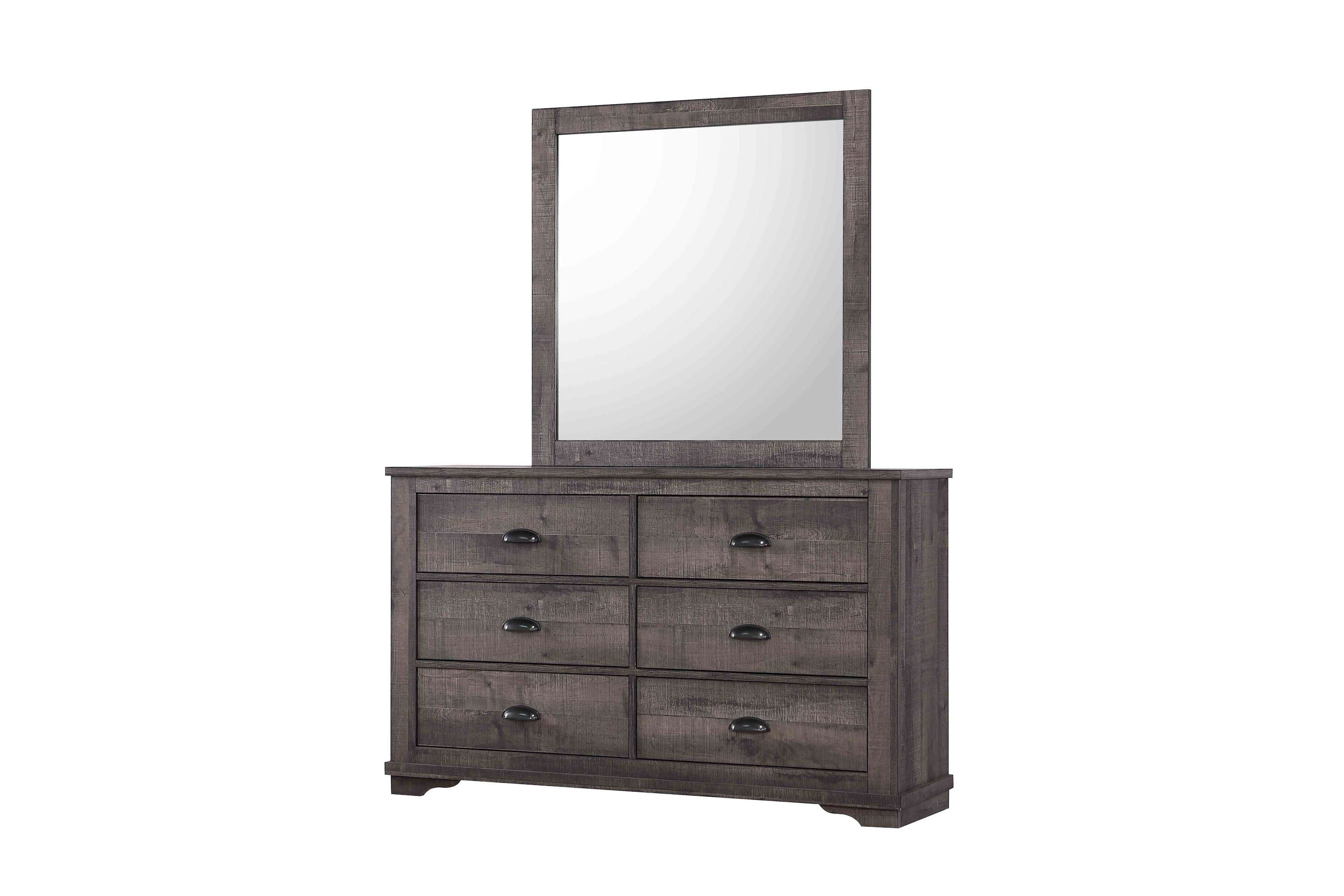 Coralee Gray Sleigh Bedroom Set - SET | B8100-K-HB | B8100-K-FB | B8100-KQ-RAIL | B8100-1 | B8100-11 - Bien Home Furniture & Electronics