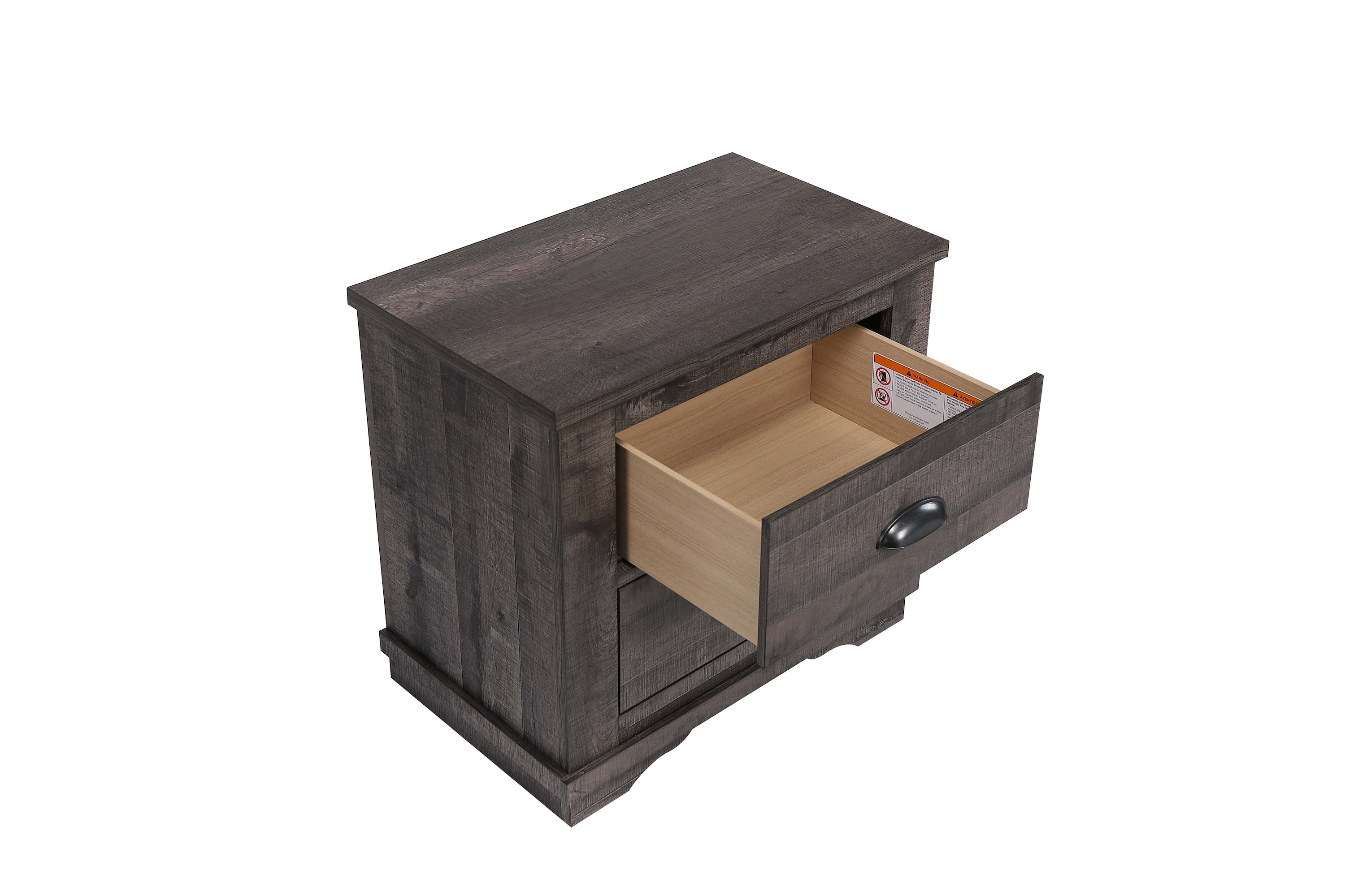 Coralee Gray Sleigh Bedroom Set - SET | B8100-K-HB | B8100-K-FB | B8100-KQ-RAIL | B8100-1 | B8100-11 - Bien Home Furniture & Electronics