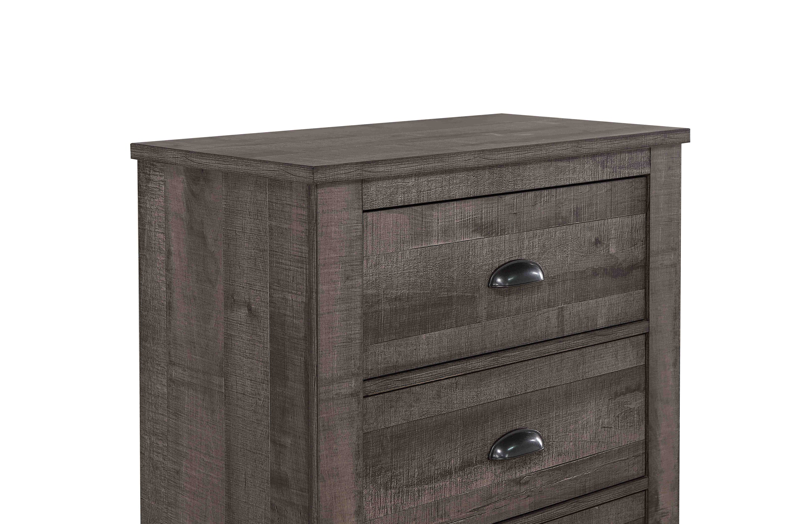 Coralee Gray Sleigh Bedroom Set - SET | B8100-K-HB | B8100-K-FB | B8100-KQ-RAIL | B8100-1 | B8100-11 - Bien Home Furniture & Electronics