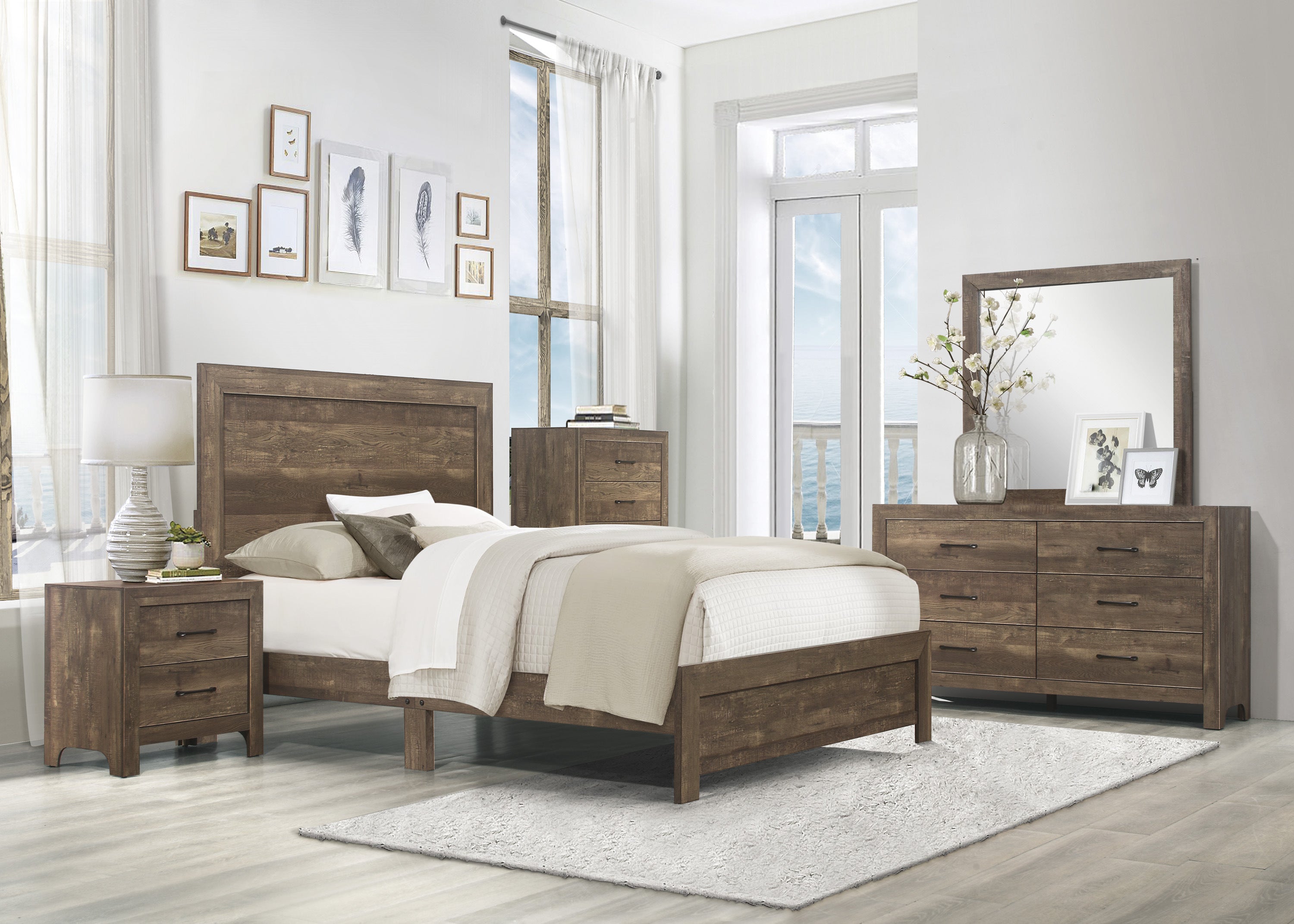 Corbin Brown Panel Youth Bedroom Set - SET | 1534F-1 | 1534-5 | 1534-6 | 1534-4 | 1534-9 - Bien Home Furniture &amp; Electronics