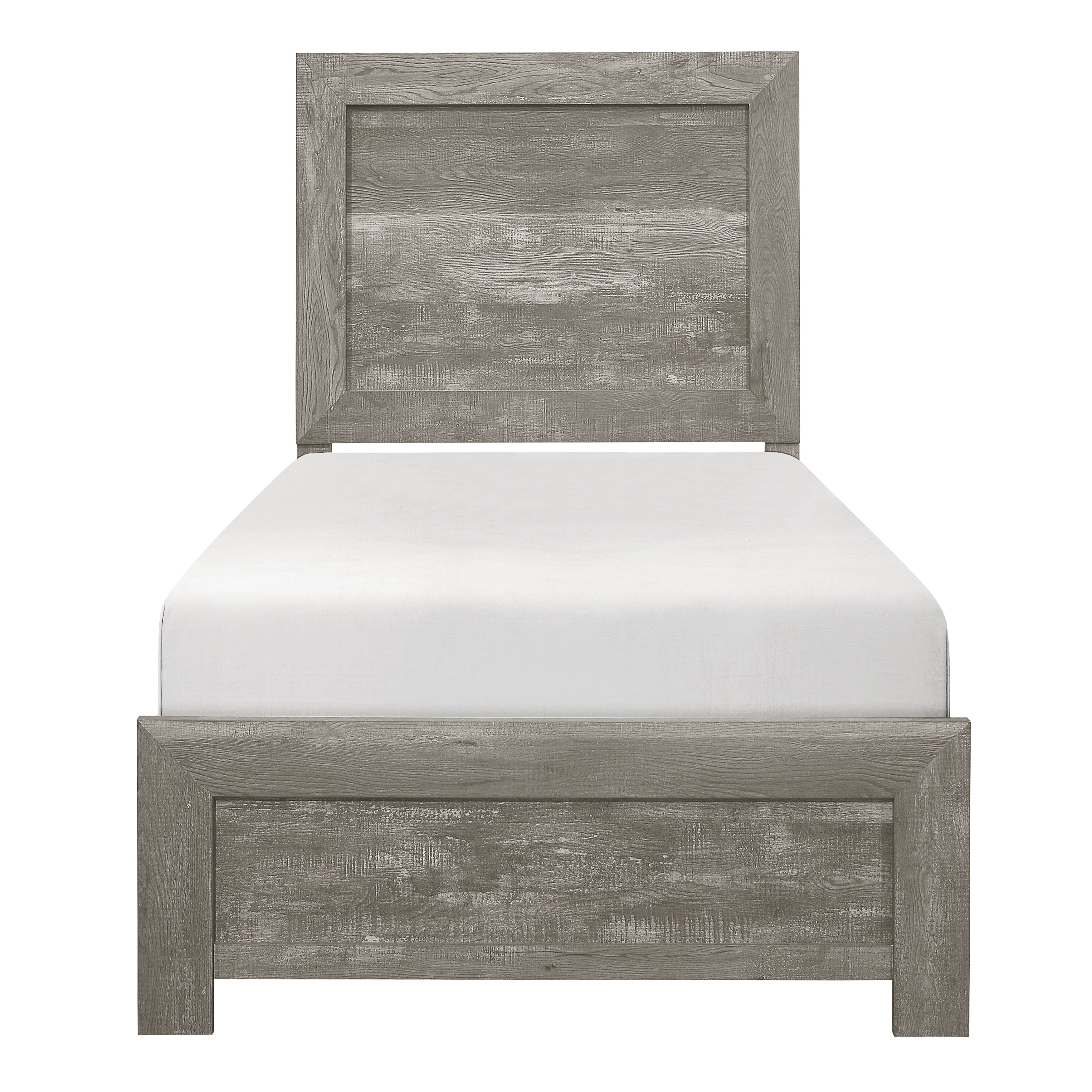Corbin Gray Twin Panel Bed - 1534GYT-1 - Bien Home Furniture & Electronics
