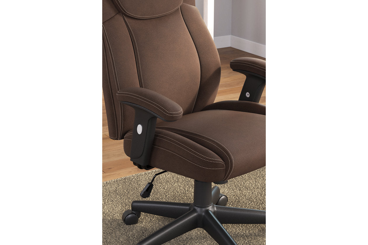 Corbindale Brown/Black Home Office Chair - H220-05A - Bien Home Furniture &amp; Electronics