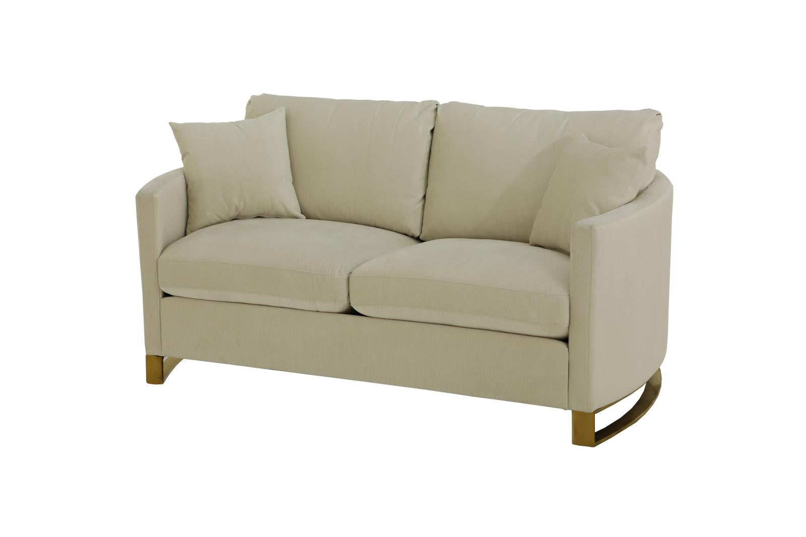 Corliss Upholstered Arched Arms Loveseat Beige - 508822 - Bien Home Furniture & Electronics