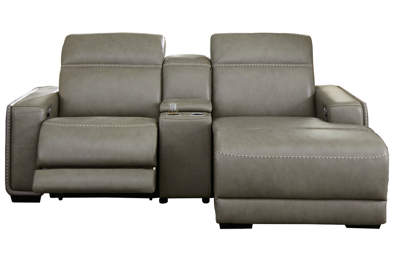 Correze Gray 3-Piece Power Reclining Sectional with Chaise - SET | U9420257 | U9420258 | U9420297 - Bien Home Furniture & Electronics