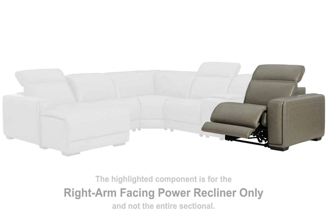 Correze Gray Right-Arm Facing Power Recliner - U9420262 - Bien Home Furniture & Electronics