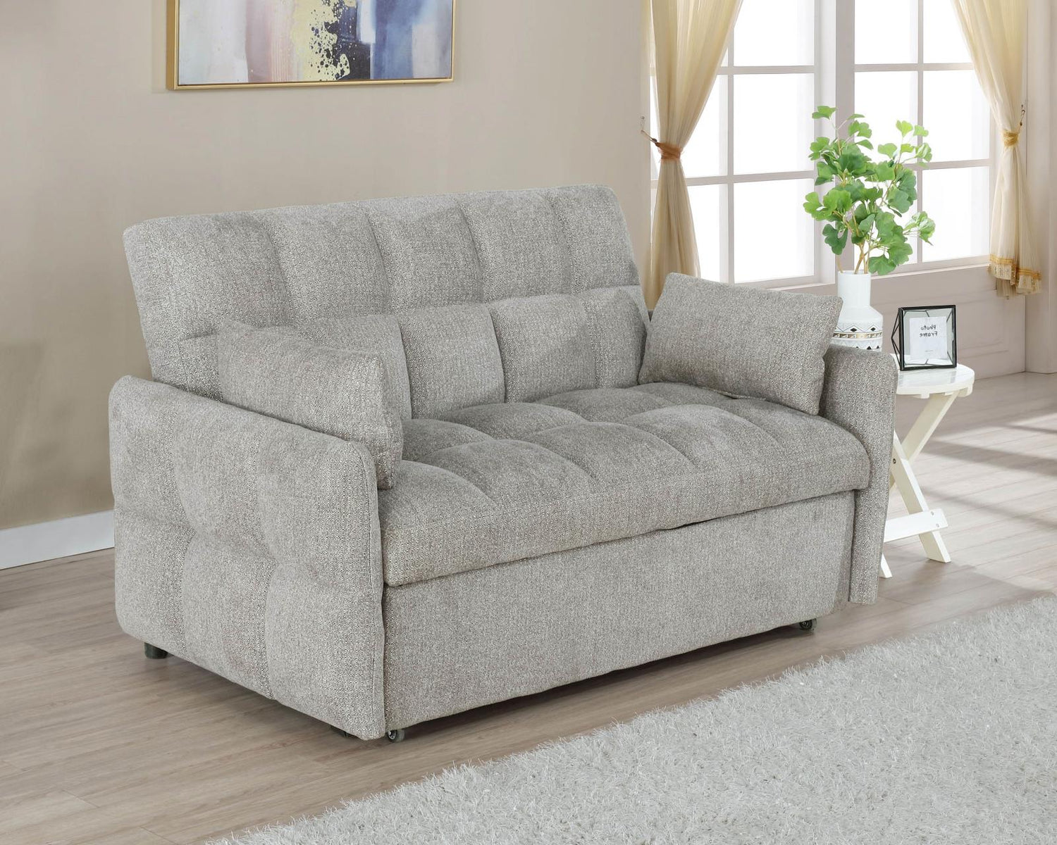 Cotswold Tufted Cushion Sleeper Sofa Bed Beige - 508307 - Bien Home Furniture & Electronics
