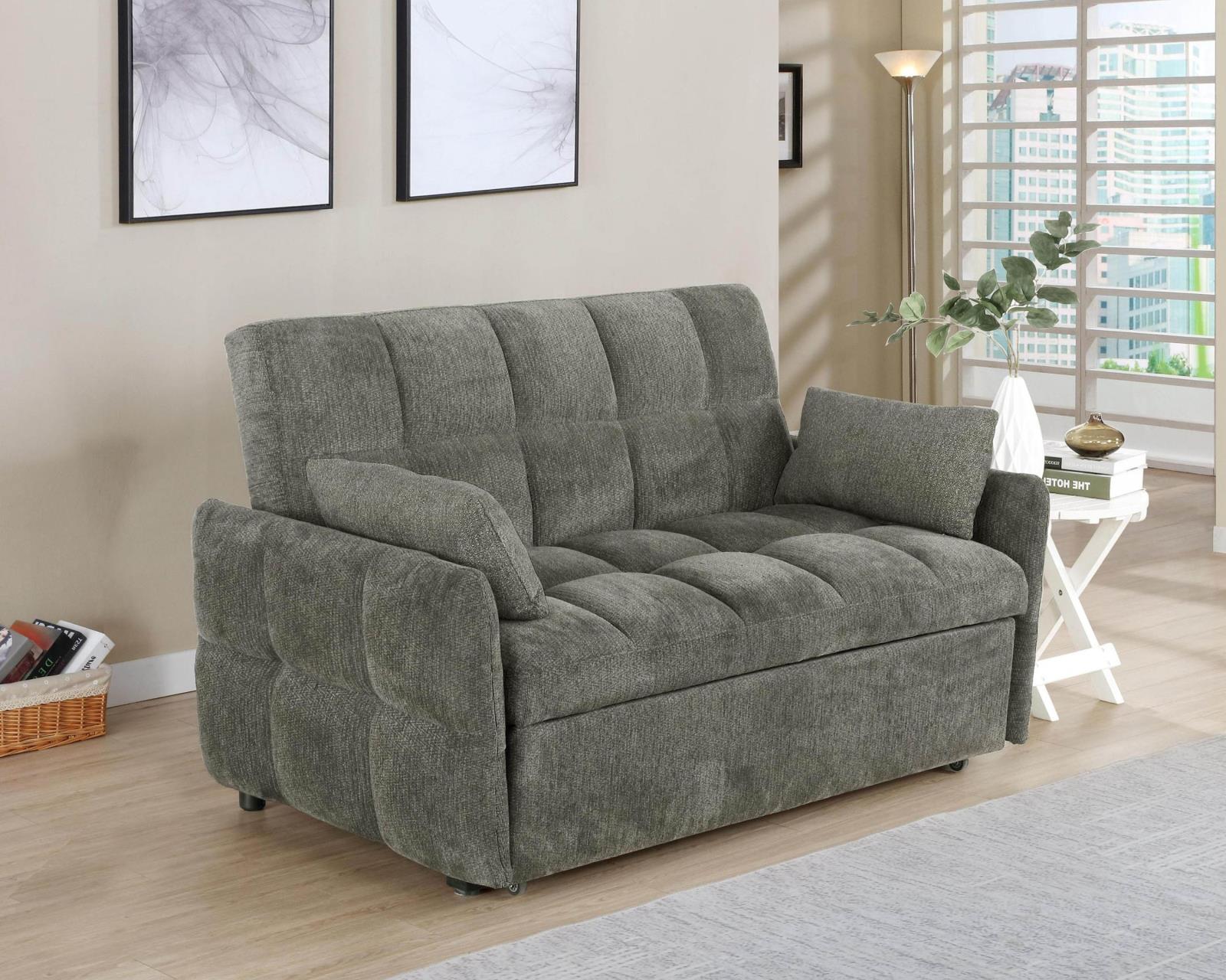 Cotswold Tufted Cushion Sleeper Sofa Bed Brown - 508308 - Bien Home Furniture & Electronics