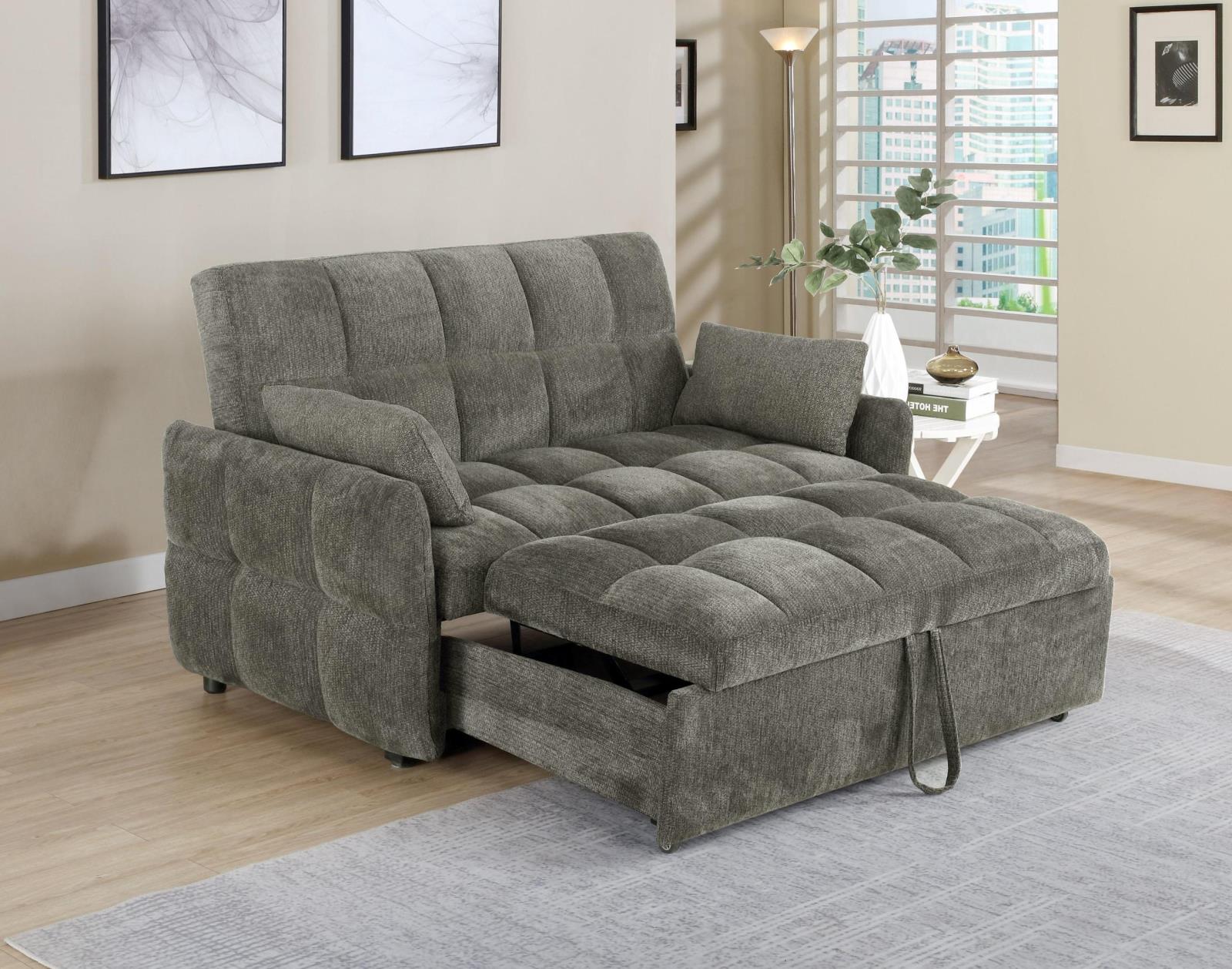 Cotswold Tufted Cushion Sleeper Sofa Bed Brown - 508308 - Bien Home Furniture & Electronics