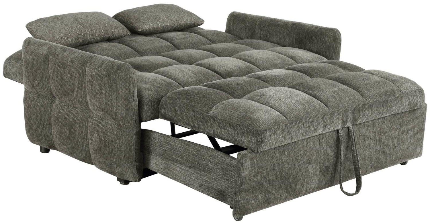 Cotswold Tufted Cushion Sleeper Sofa Bed Brown - 508308 - Bien Home Furniture & Electronics