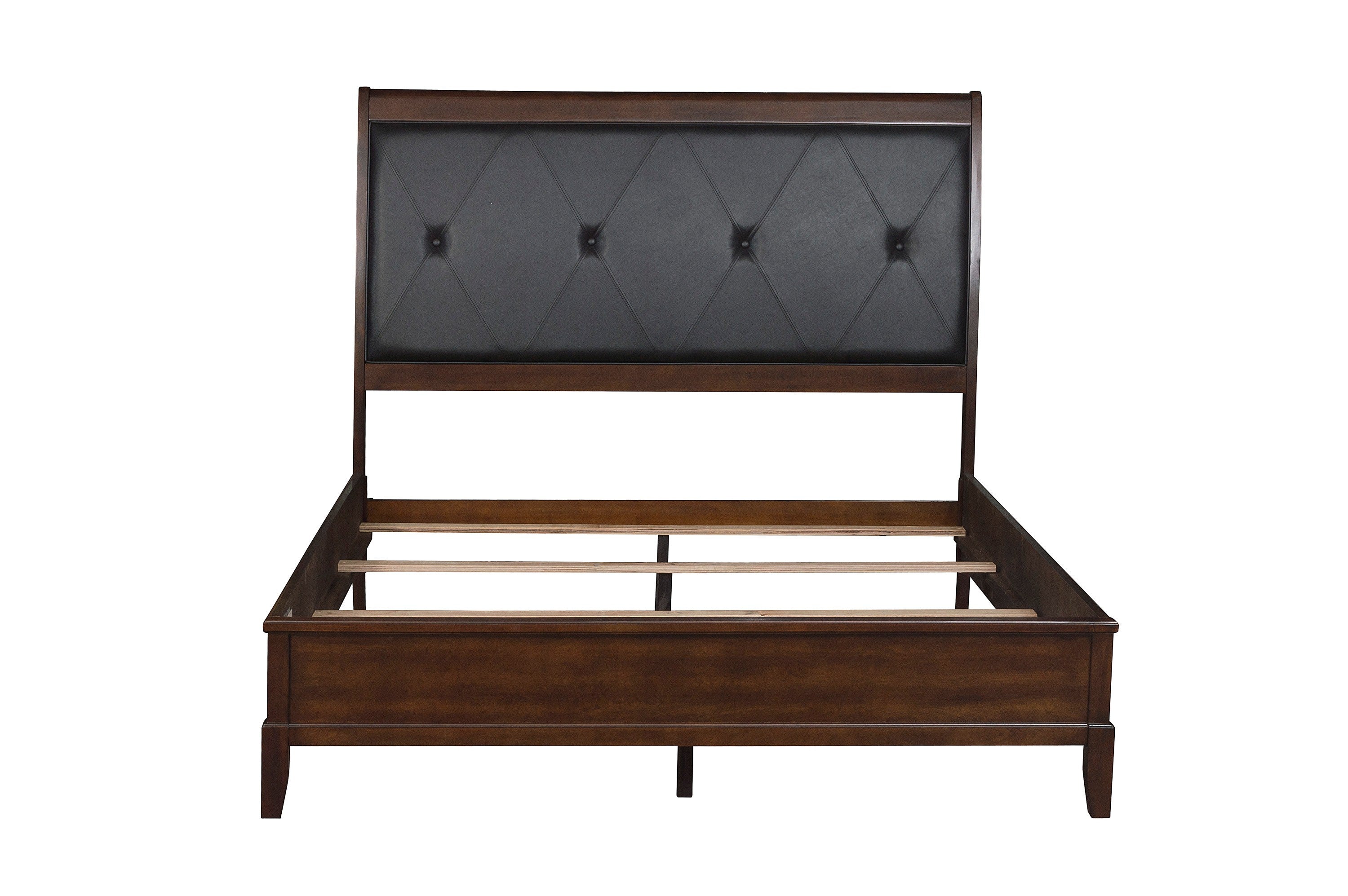 Cotterill Cherry King Upholstered Panel Bed - SET | 1730K-1 | 1730K-2 | 1730-3 - Bien Home Furniture & Electronics