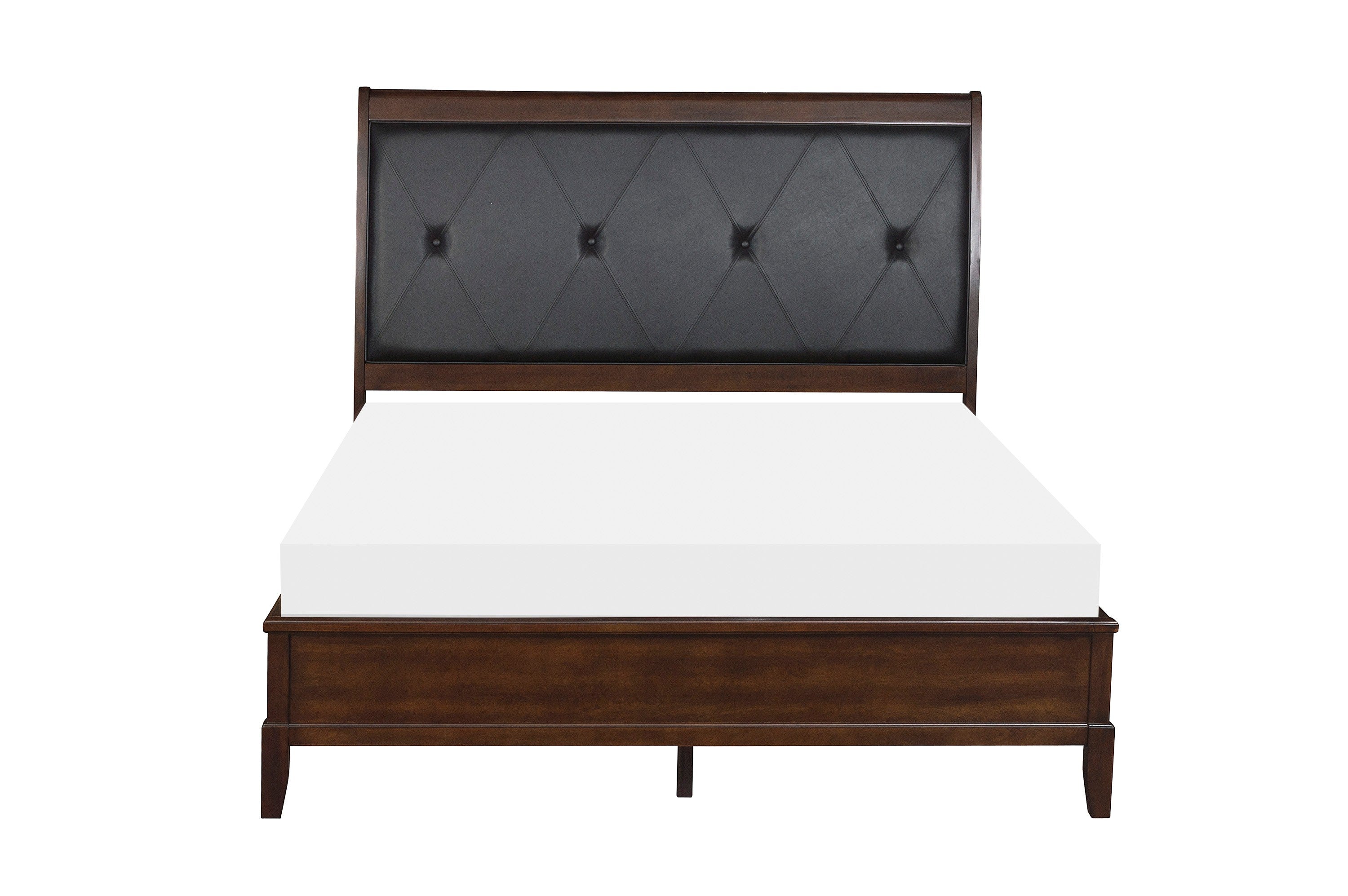 Cotterill Cherry King Upholstered Panel Bed - SET | 1730K-1 | 1730K-2 | 1730-3 - Bien Home Furniture & Electronics