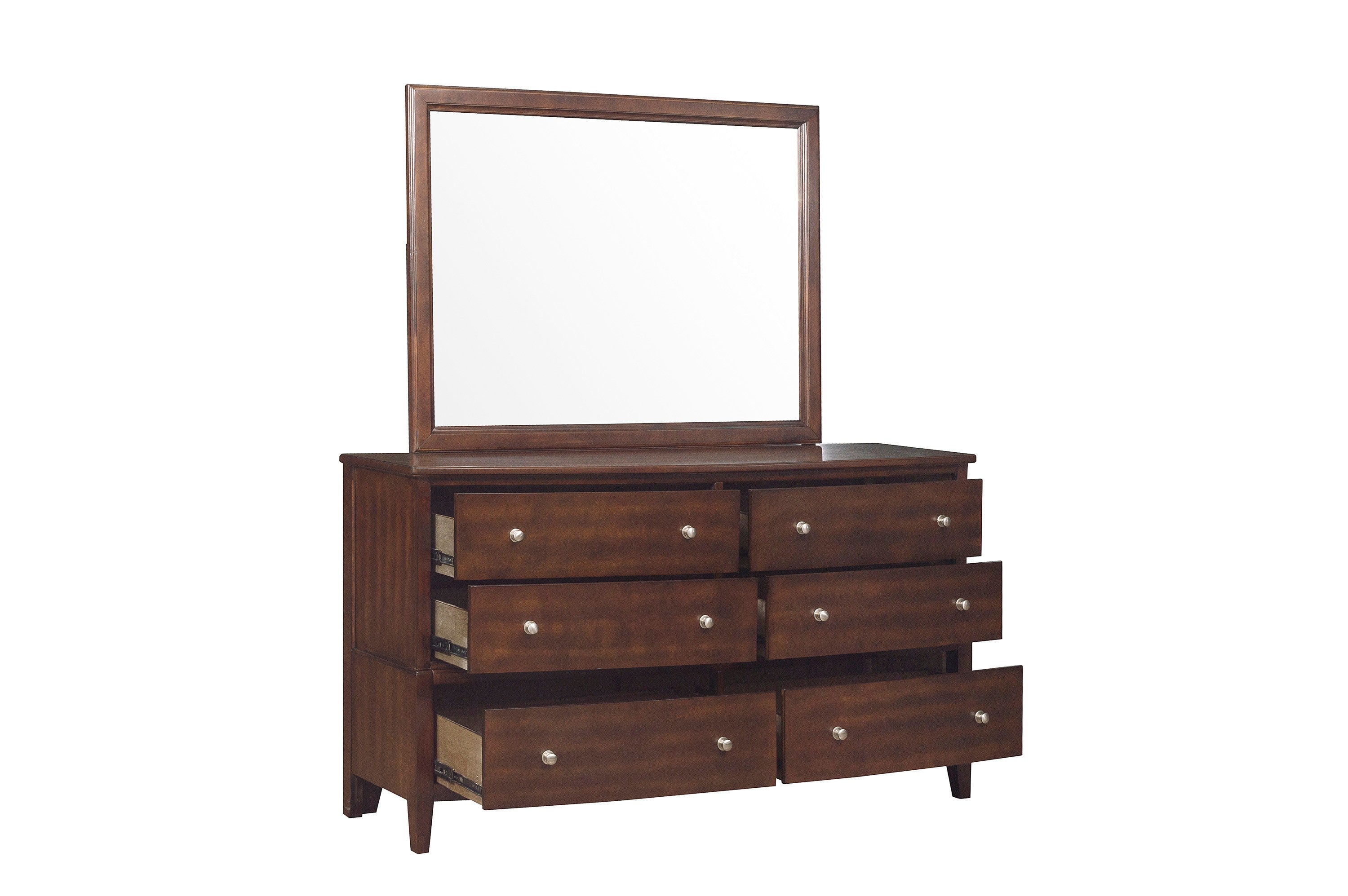 Cotterill Cherry Upholstered Panel Bedroom Set - SET | 1730-1 | 1730-2 | 1730-3 | 1730-5 | 1730-6 - Bien Home Furniture & Electronics
