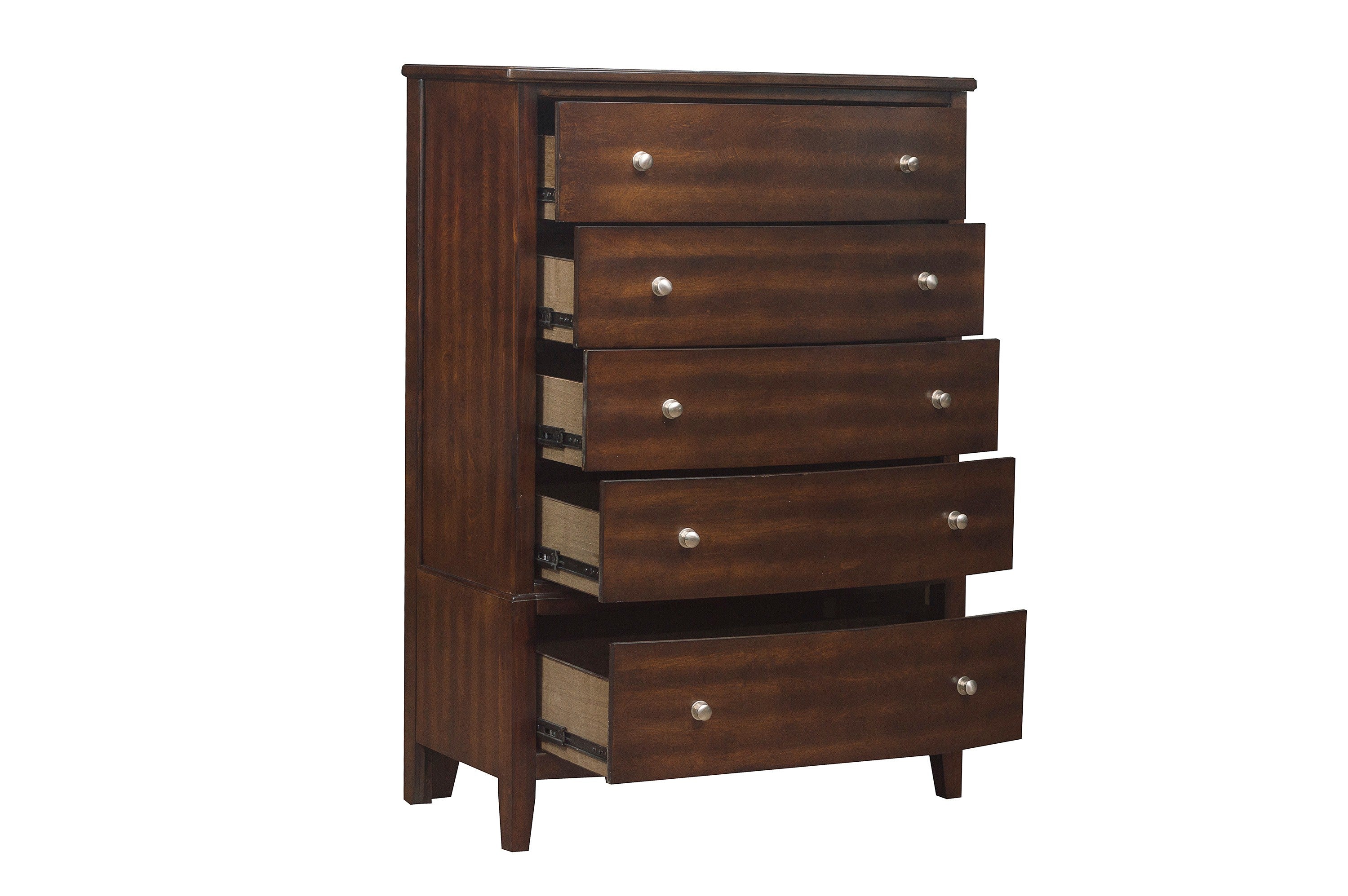 Cotterill Cherry Upholstered Panel Bedroom Set - SET | 1730-1 | 1730-2 | 1730-3 | 1730-5 | 1730-6 - Bien Home Furniture & Electronics