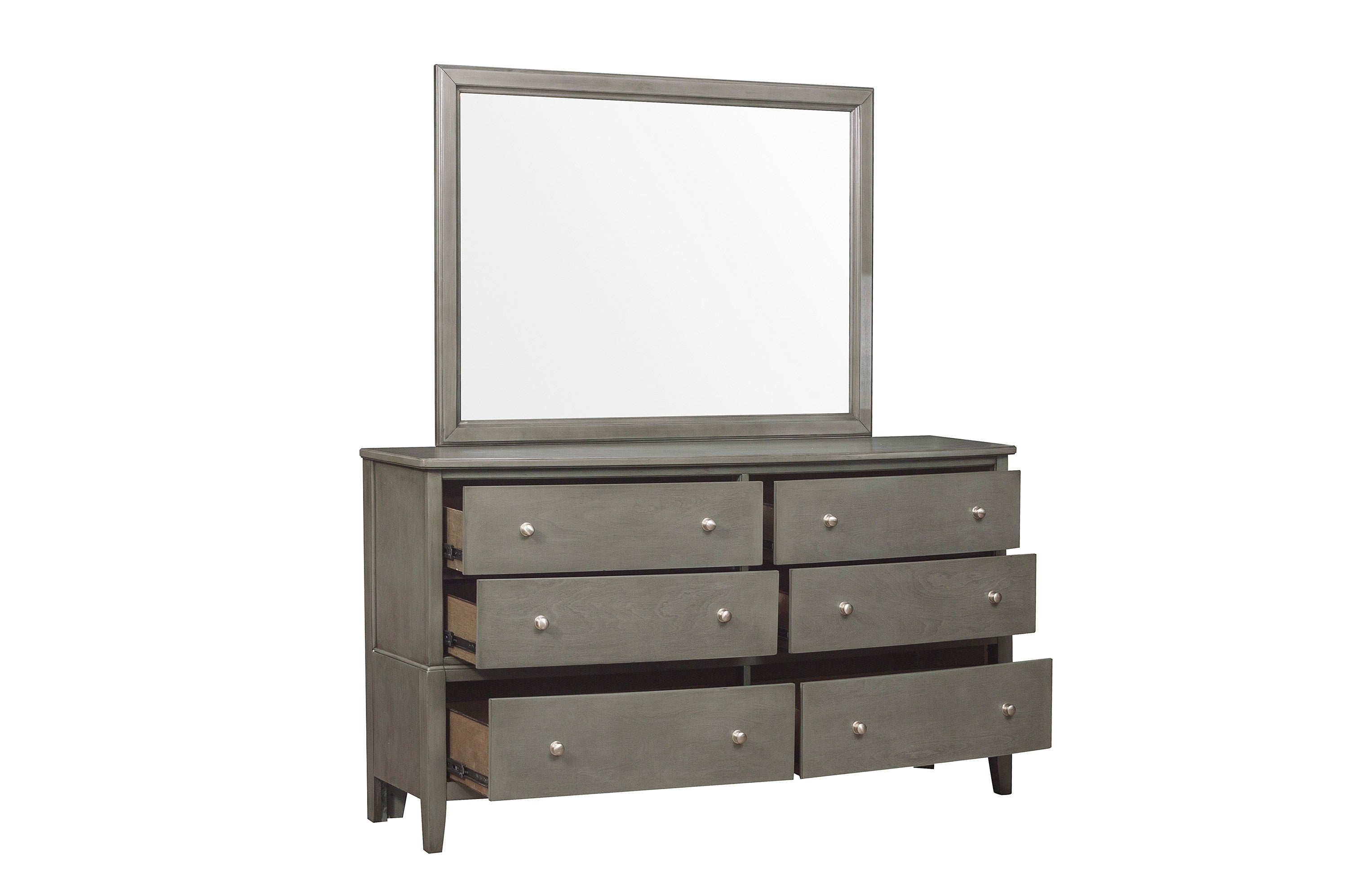 Cotterill Gray Upholstered Panel Bedroom Set - SET | 1730GY-1 | 1730GY-2 | 1730GY-3 | 1730GY-4 | 1730GY-9 - Bien Home Furniture & Electronics