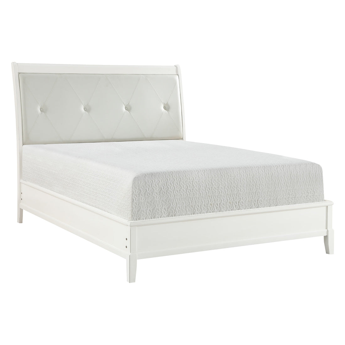 Cotterill White Queen Panel Bed - SET | 1730WW-1 | 1730WW-2 | 1730WW-3 - Bien Home Furniture &amp; Electronics