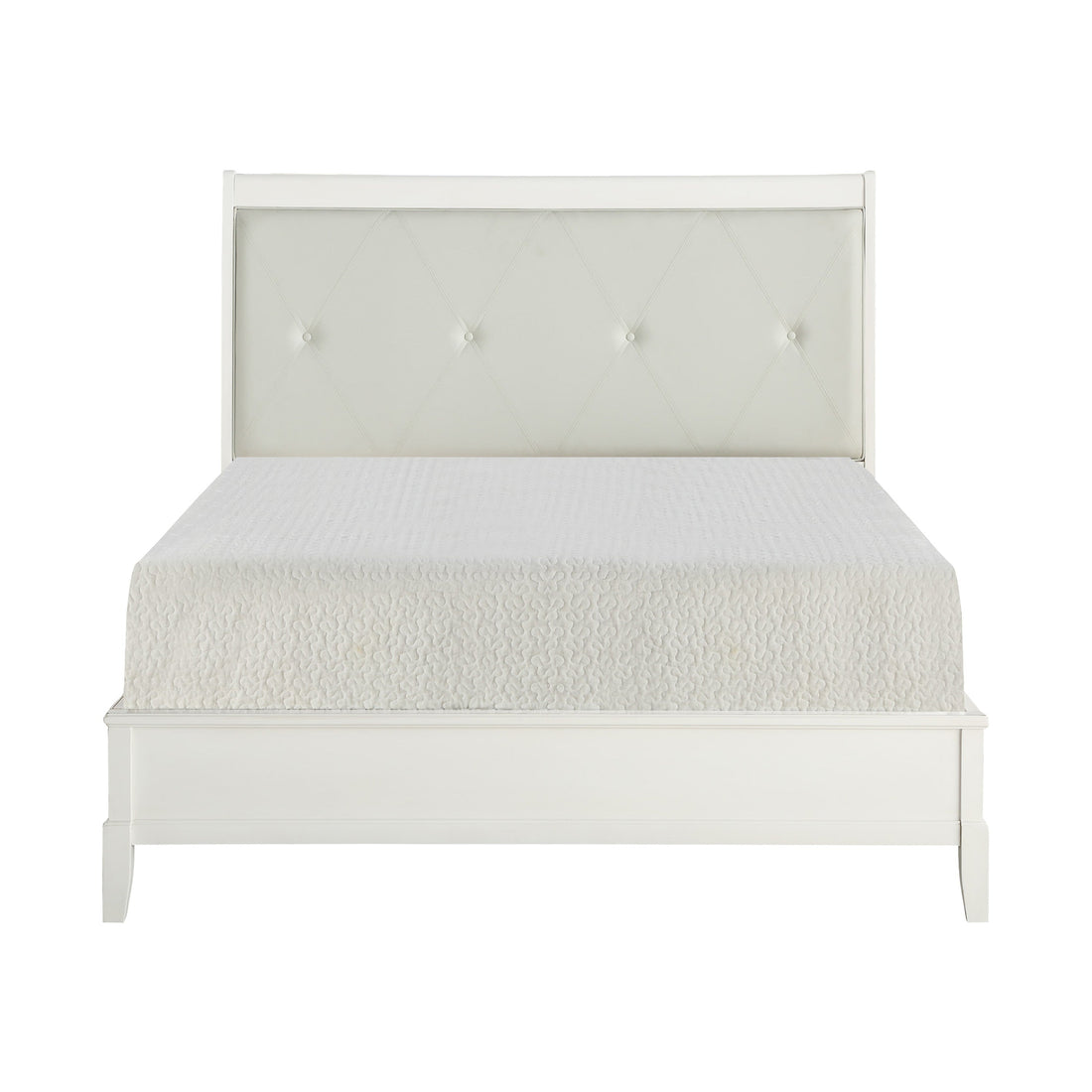 Cotterill White Queen Panel Bed - SET | 1730WW-1 | 1730WW-2 | 1730WW-3 - Bien Home Furniture &amp; Electronics