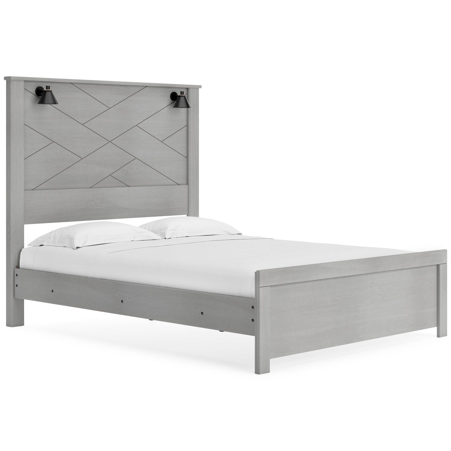 Cottonburg Light Gray/White Lighted Panel Bedroom Set - SET | B1192-56 | B1192-58 | B1192-99 | B1192-31 | B1192-36 - Bien Home Furniture & Electronics
