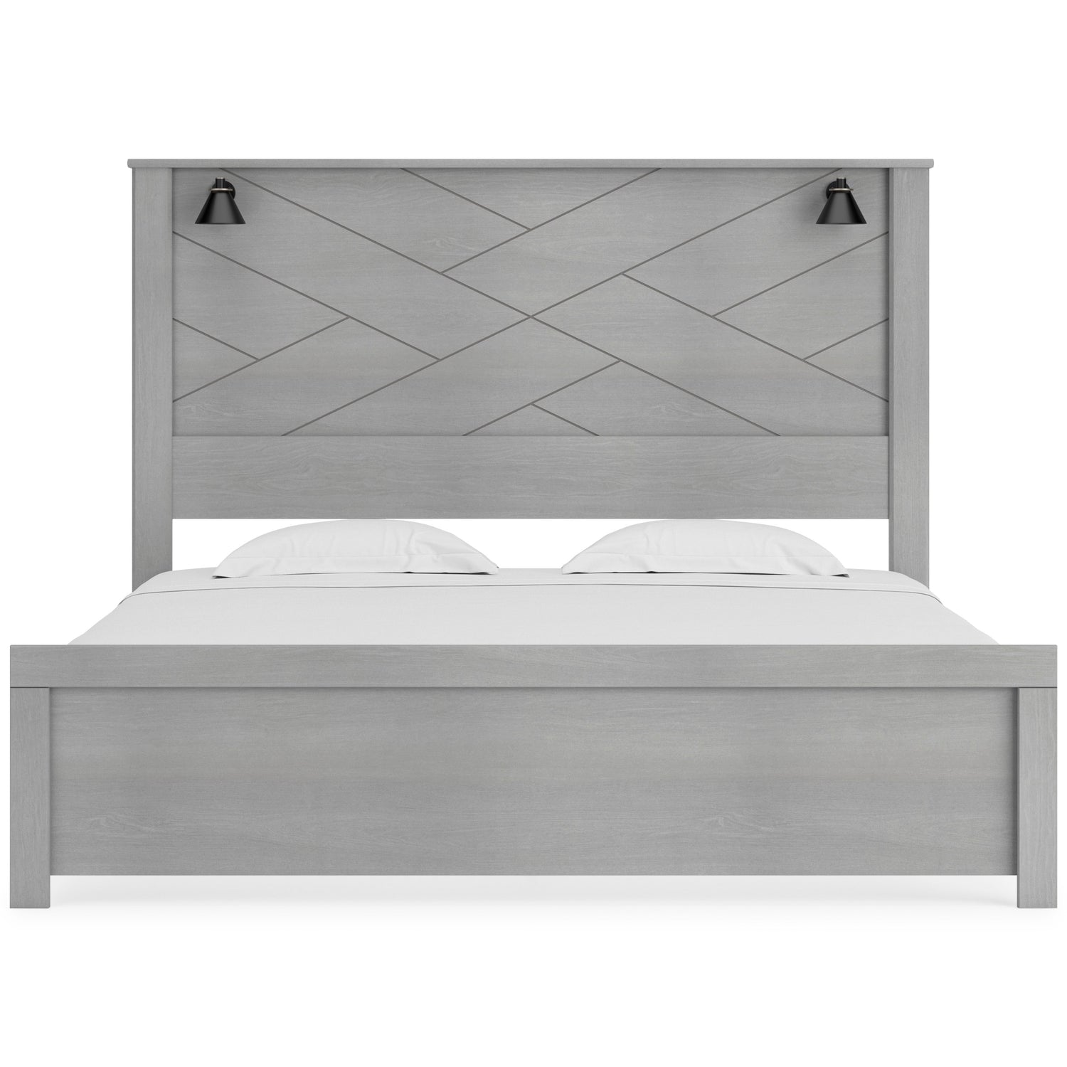 Cottonburg Light Gray/White Lighted Panel Bedroom Set - SET | B1192-56 | B1192-58 | B1192-99 | B1192-31 | B1192-36 - Bien Home Furniture & Electronics