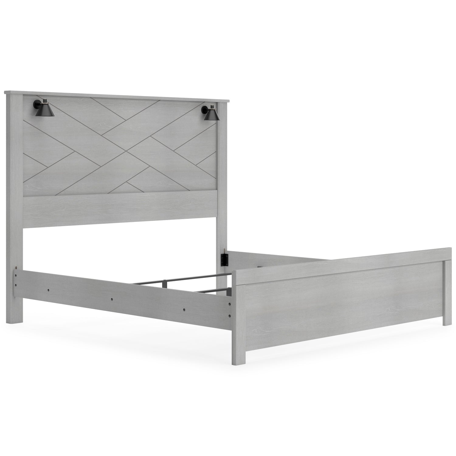 Cottonburg Light Gray/White Lighted Panel Bedroom Set - SET | B1192-56 | B1192-58 | B1192-99 | B1192-31 | B1192-36 - Bien Home Furniture & Electronics