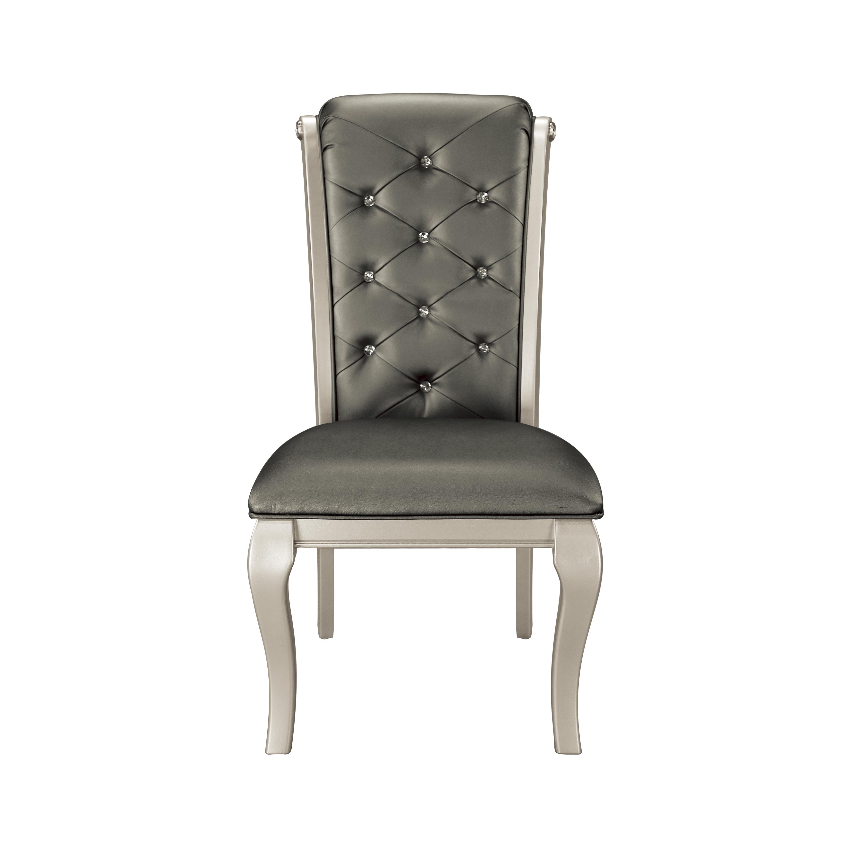 Crawford Silver Side Chair, Set of 2 - 5546S - Bien Home Furniture & Electronics