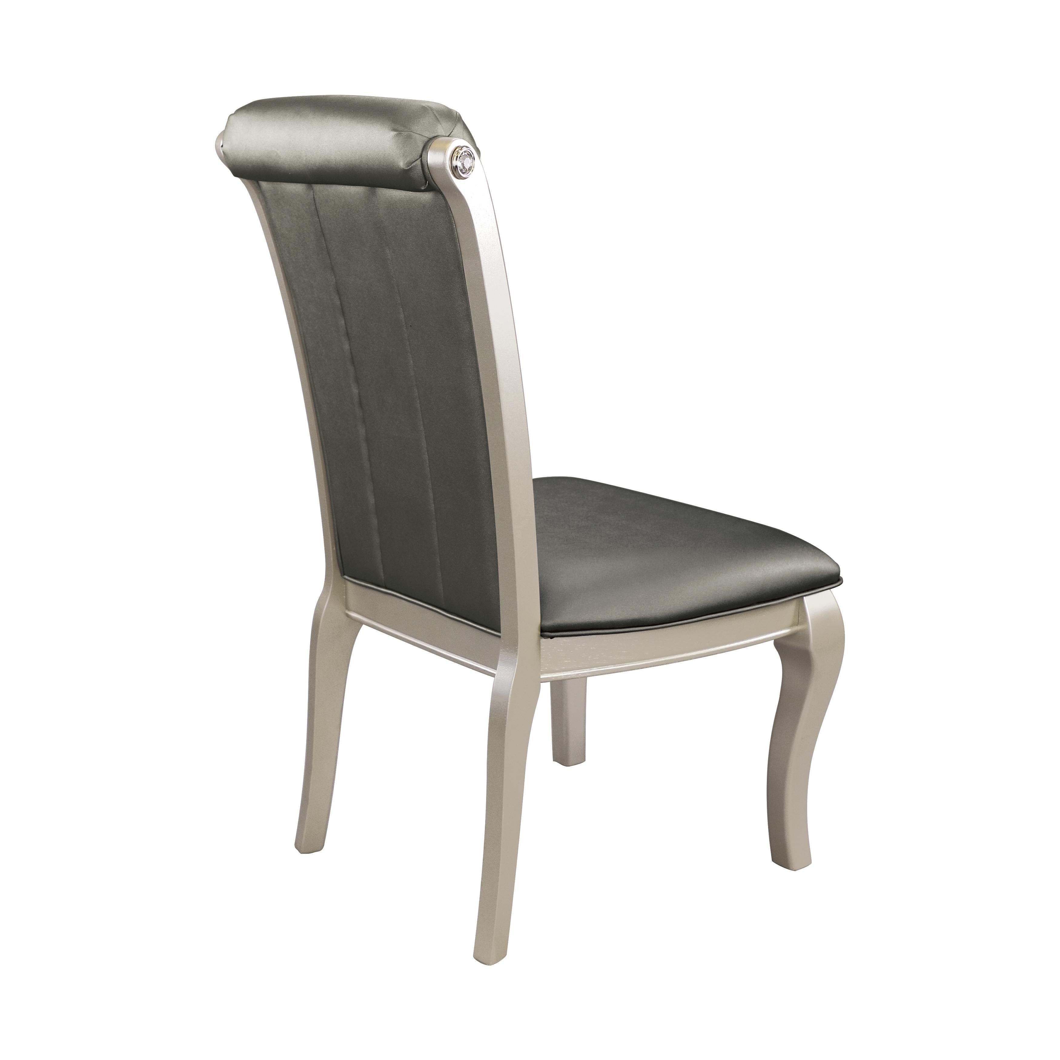 Crawford Silver Side Chair, Set of 2 - 5546S - Bien Home Furniture & Electronics