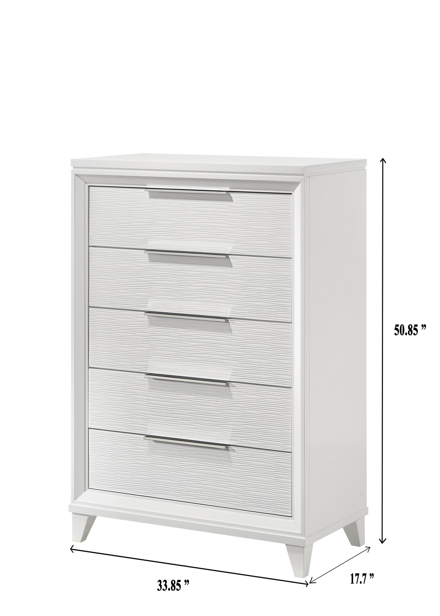 Cressida White Upholstered LED Panel Bedroom Set - SET | B7300-Q-HB | B7300-Q-FB | B7300-KQ-RAIL | B7300-2 | B7300-4 - Bien Home Furniture & Electronics