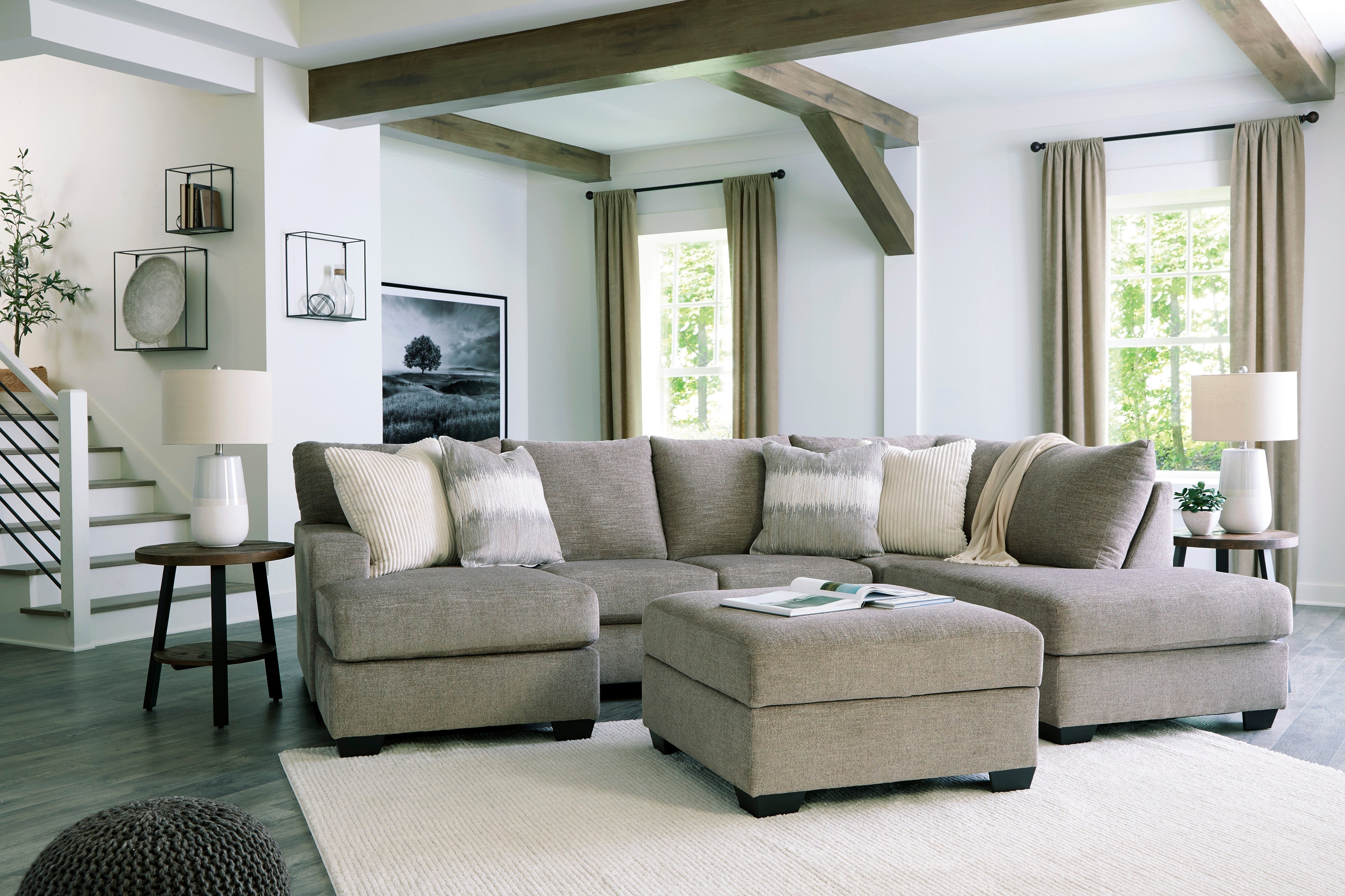 Creswell Stone RAF Sectional - SET | 1530502 | 1530517 - Bien Home Furniture & Electronics