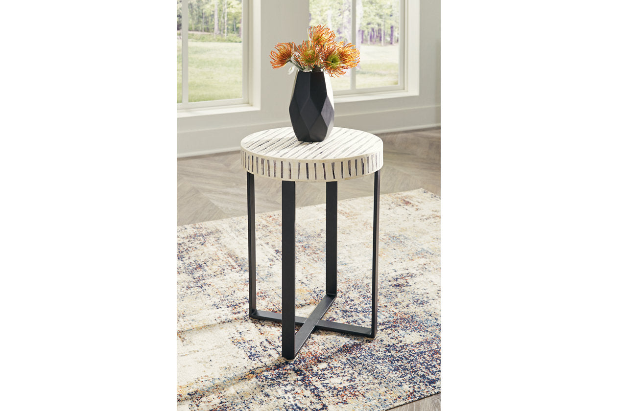 Crewridge Black/Cream Accent Table - A4000530 - Bien Home Furniture & Electronics