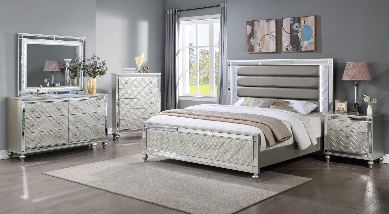 Cristian Champagne Dresser - B1680-1 - Bien Home Furniture & Electronics