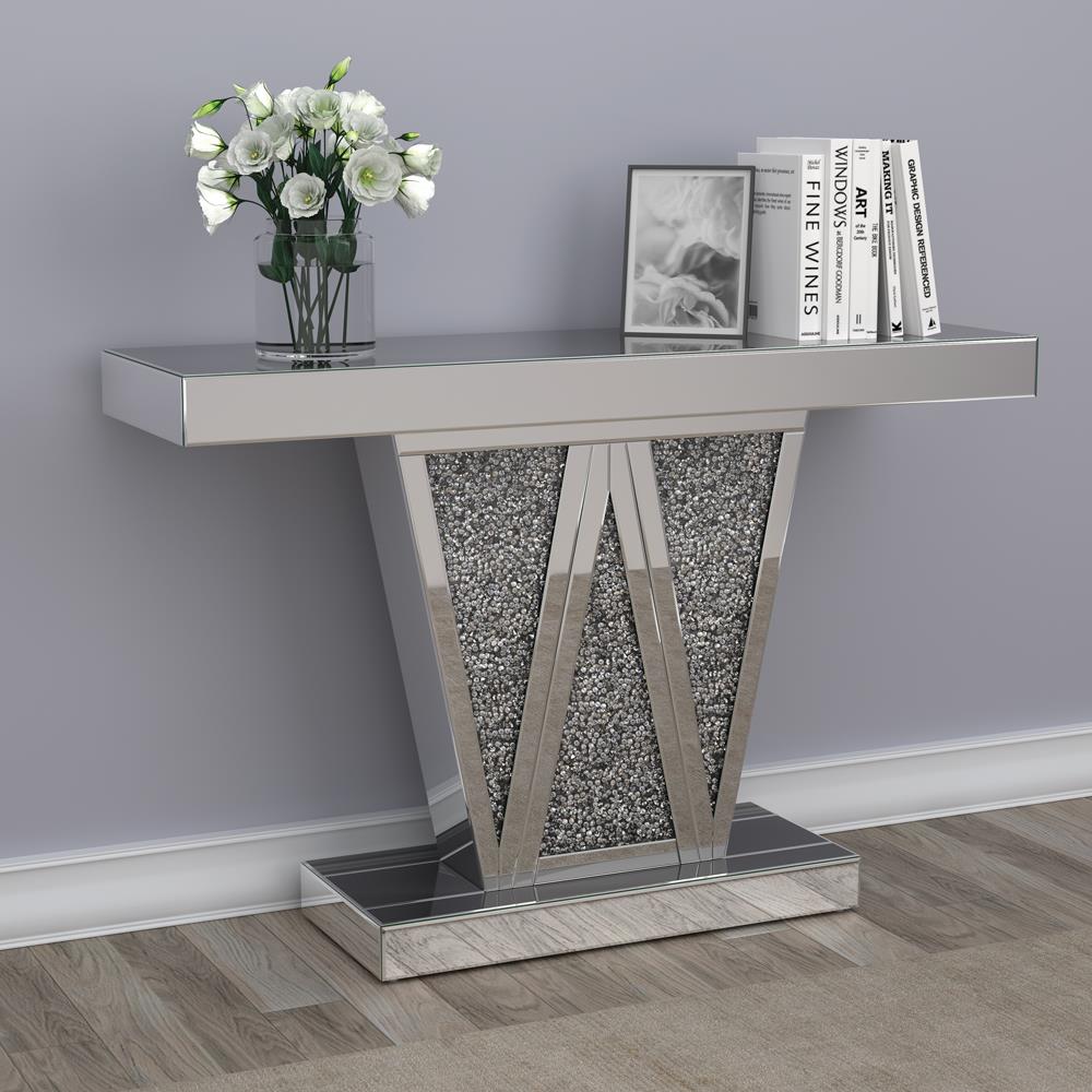 Crocus Silver Rectangular Console Table - 951786 - Bien Home Furniture &amp; Electronics