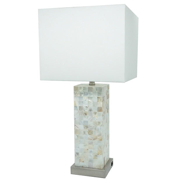 Crown White and Gray Table Lamp - 6212T - Bien Home Furniture &amp; Electronics