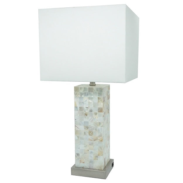 Crown White and Gray Table Lamp - 6212T - Bien Home Furniture & Electronics
