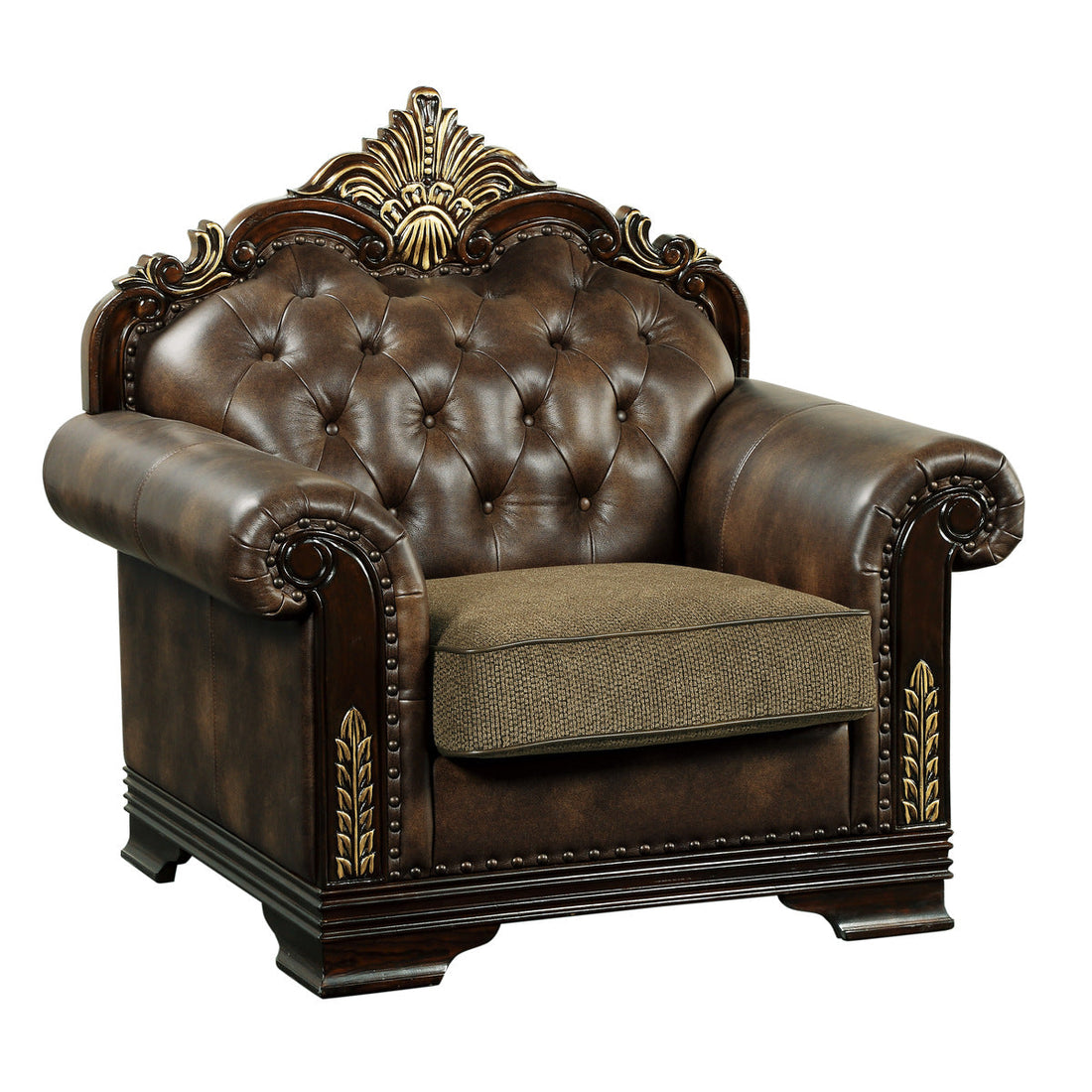 Croydon Brown Chair - SET | 9815-1A | 9815-1B - Bien Home Furniture &amp; Electronics