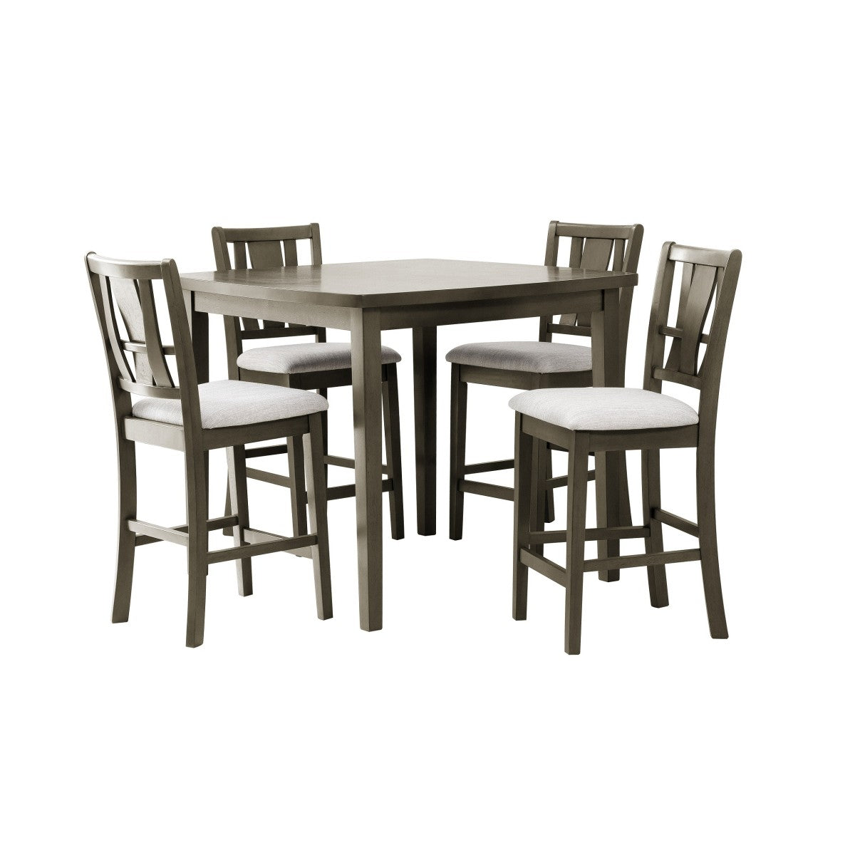 Cruz Gray Mindy 5-Piece Counter Height Set - SH1156GRY-36 - Bien Home Furniture & Electronics