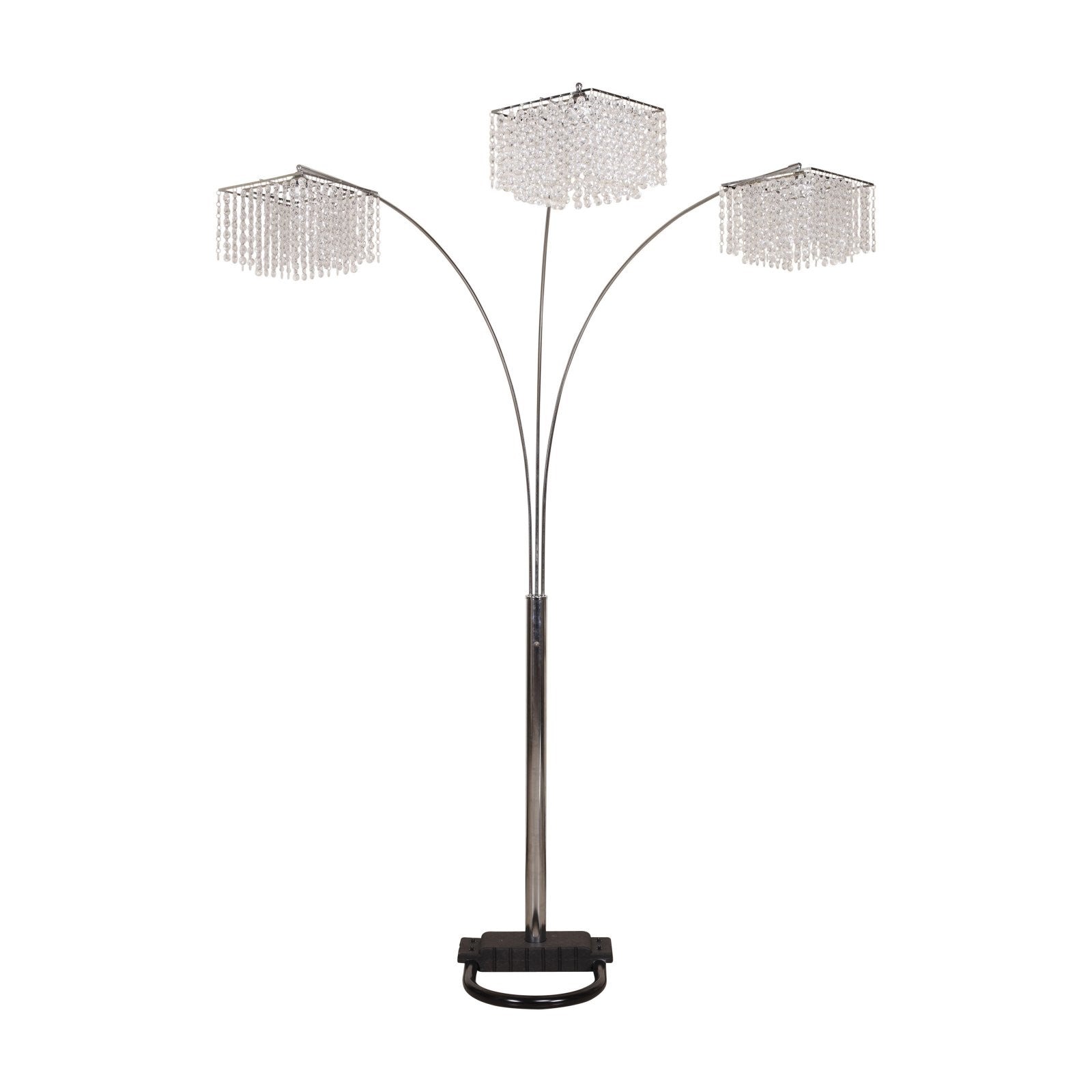 Crystal Chrome 87&quot; Floor Lamp - 6217F-SV - Bien Home Furniture &amp; Electronics