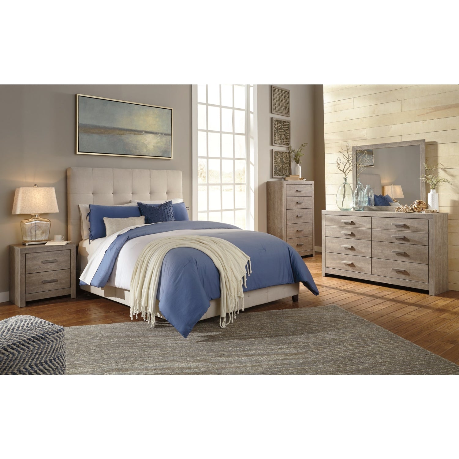 Culverbach Gray Panel Bedroom Set - SET | B070-72 | B070-97 | B070-31 | B070-36 | B070-92 | B070-46 - Bien Home Furniture & Electronics