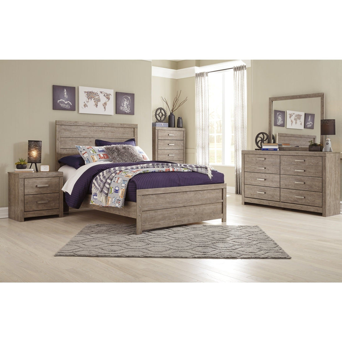 Culverbach Gray Panel Youth Bedroom Set - SET | B070-55 | B070-86 | B070-31 | B070-36 - Bien Home Furniture &amp; Electronics