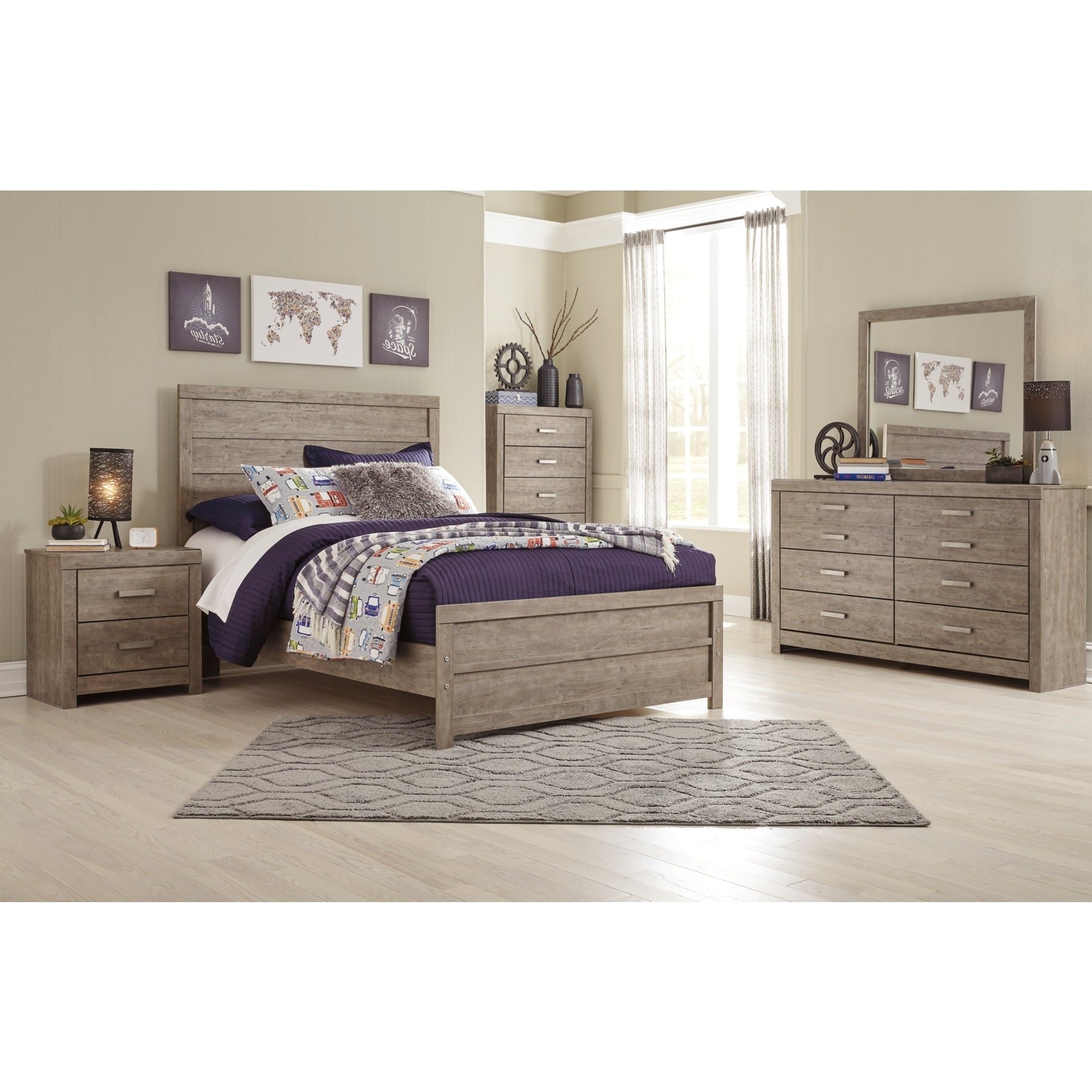 Culverbach Gray Panel Youth Bedroom Set - SET | B070-55 | B070-86 | B070-31 | B070-36 - Bien Home Furniture & Electronics