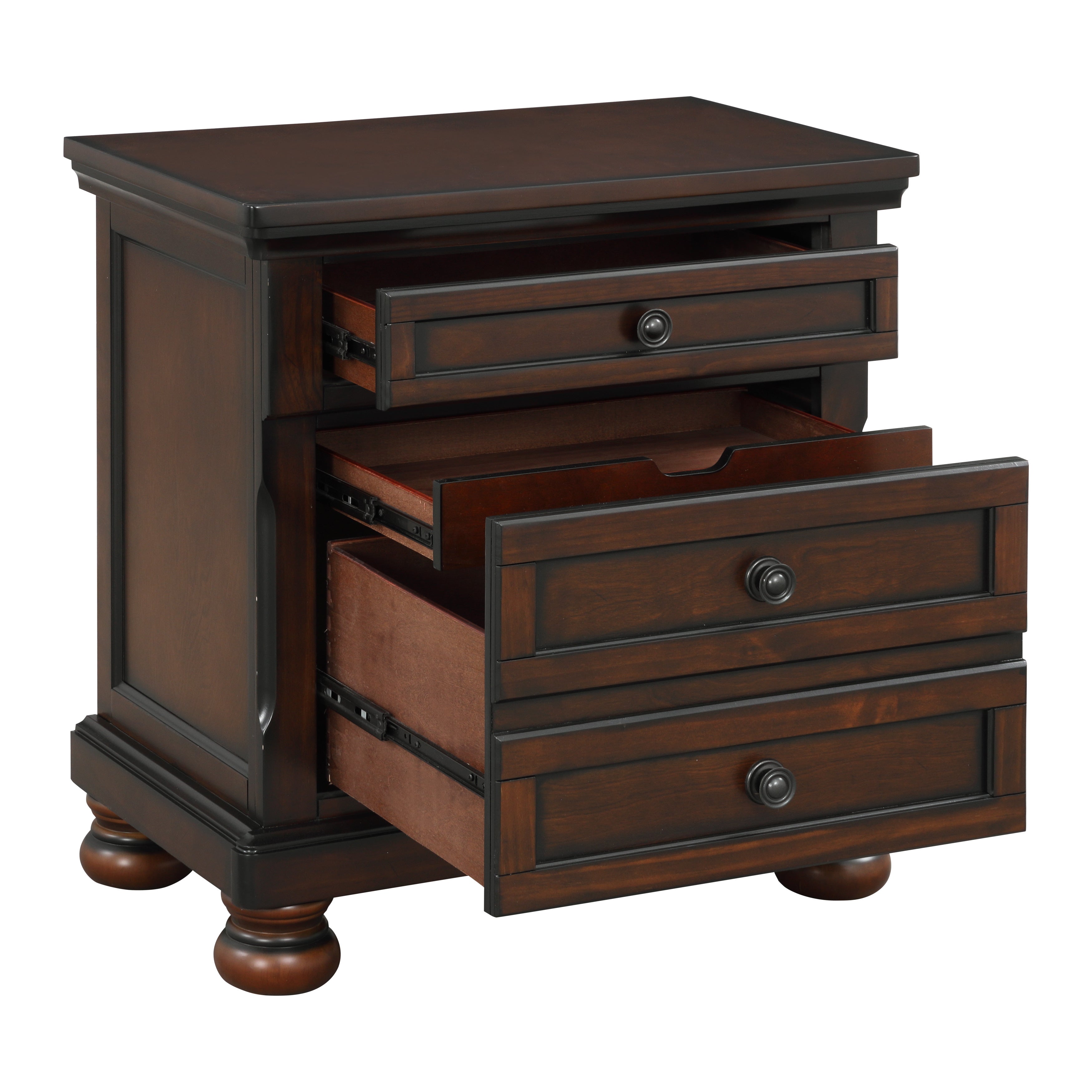 Cumberland Brown Cherry Sleigh Storage Platform Bedroom Set - SET | 2159-1 | 2159-2NF | 2159-3 | 2159-5 | 2159-6 - Bien Home Furniture & Electronics
