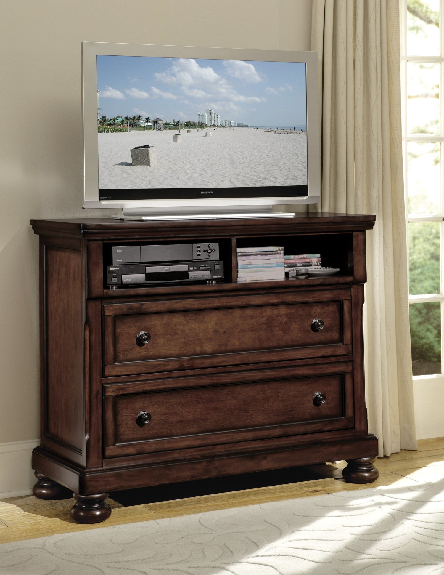 Cumberland Brown Cherry TV Chest - 2159-11 - Bien Home Furniture & Electronics
